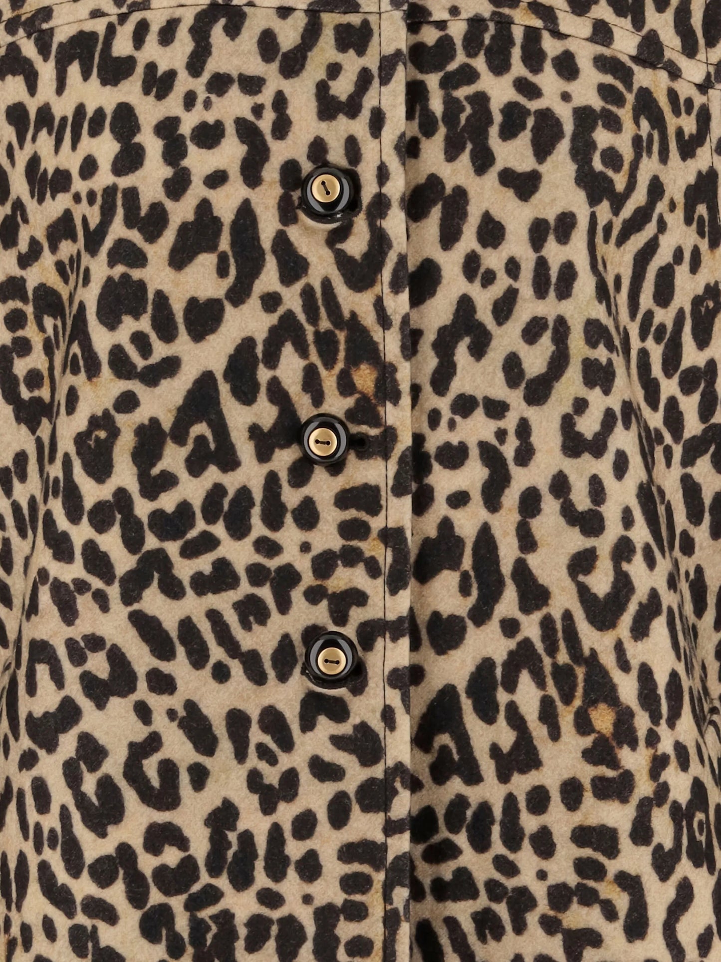 animal-print high-neck cape