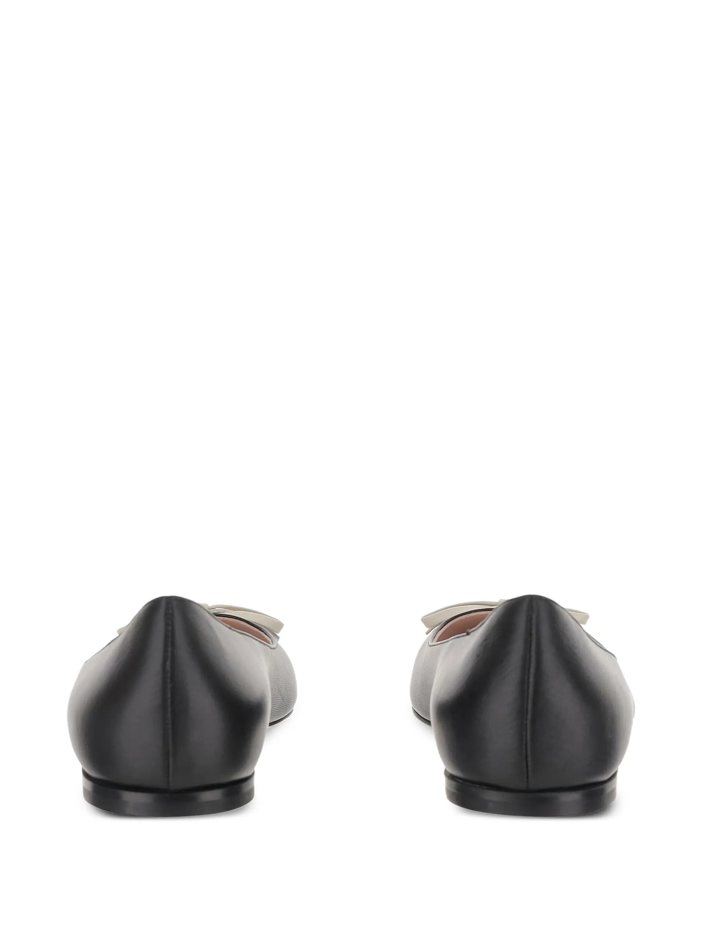 contrast-bow ballet flats