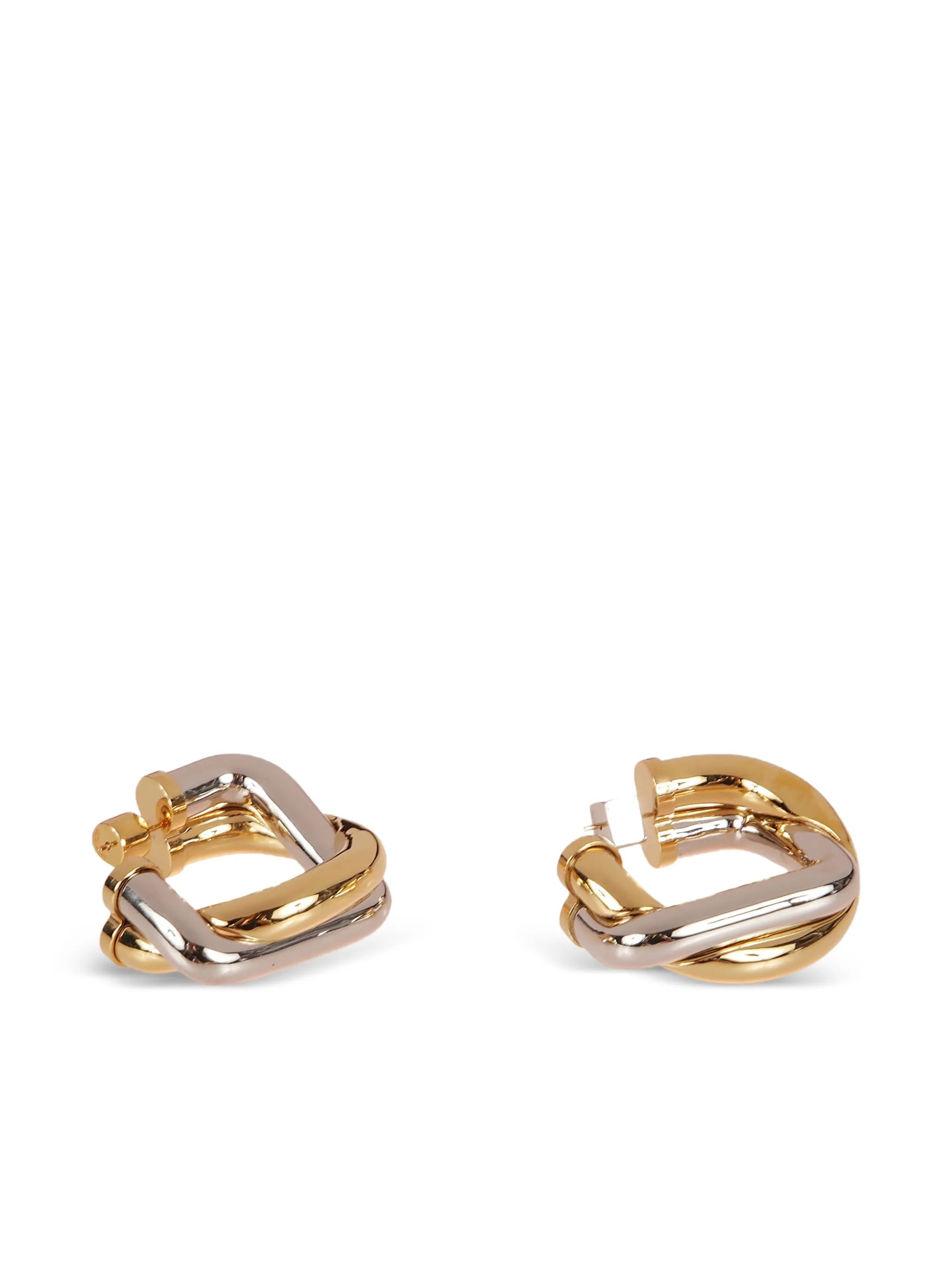 Doppio intertwined hoop earrings