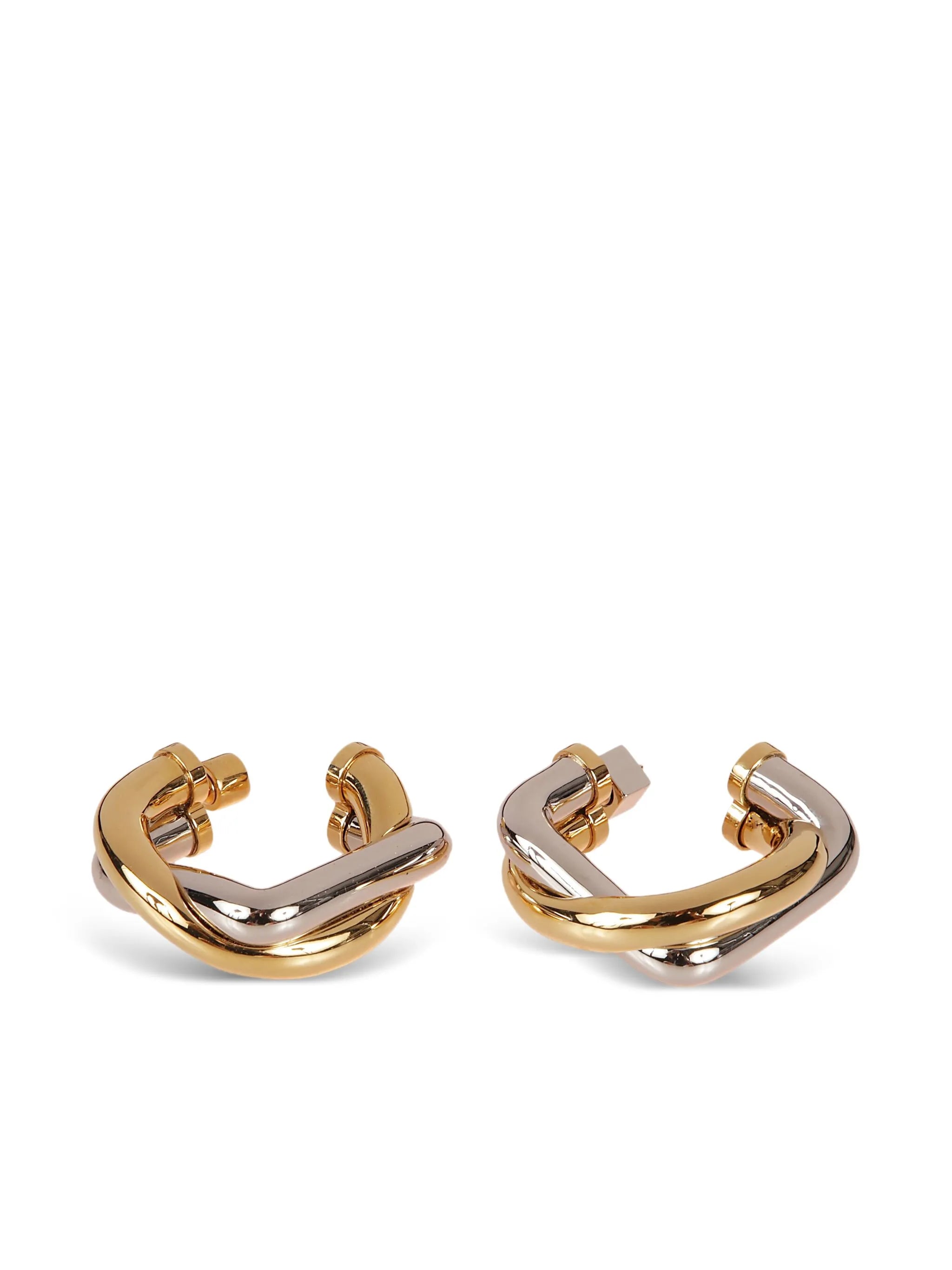 Doppio intertwined hoop earrings