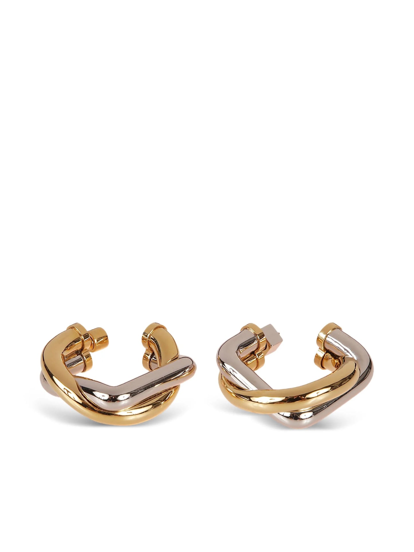 Doppio intertwined hoop earrings