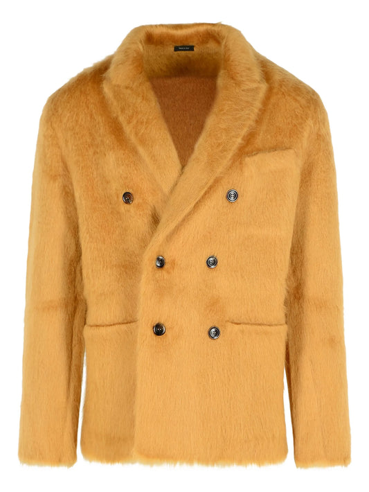 double-breasted patch-pocket blazer
