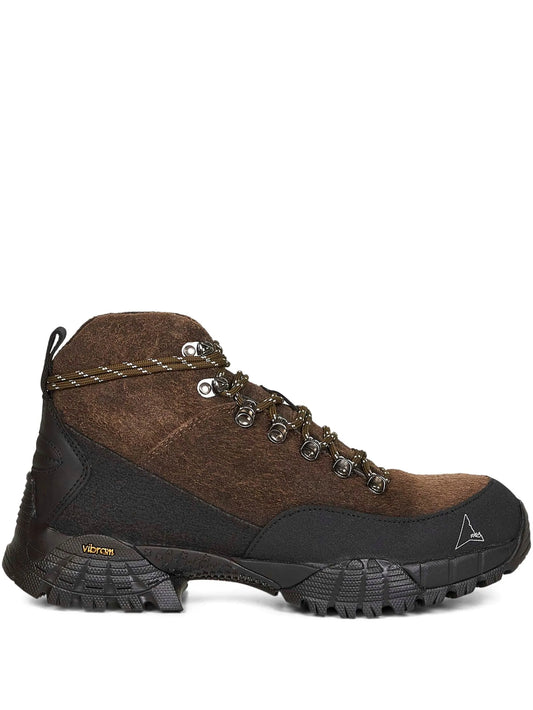 Andreas lace-up suede-blend boots