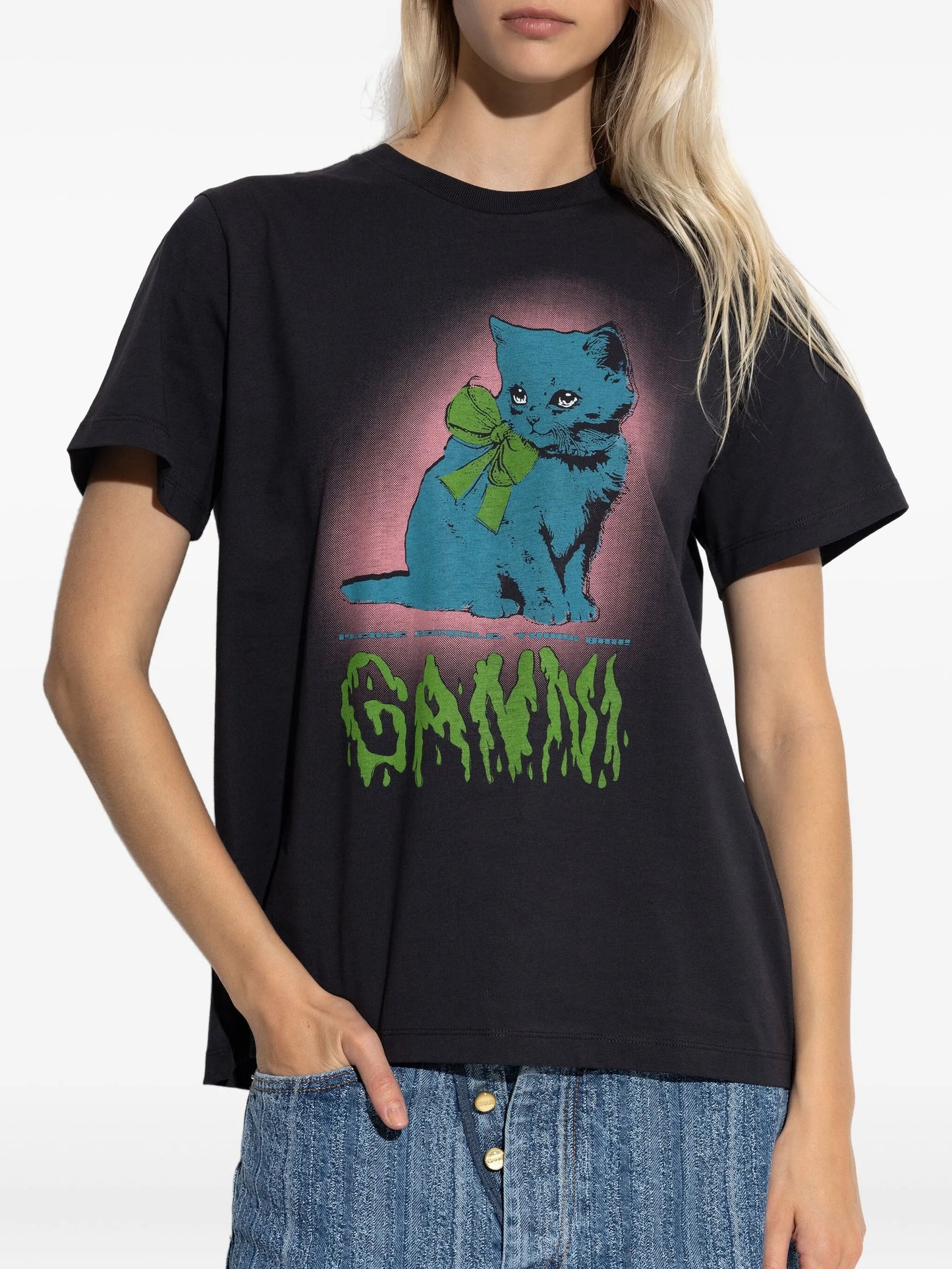 cat-bow T-shirt