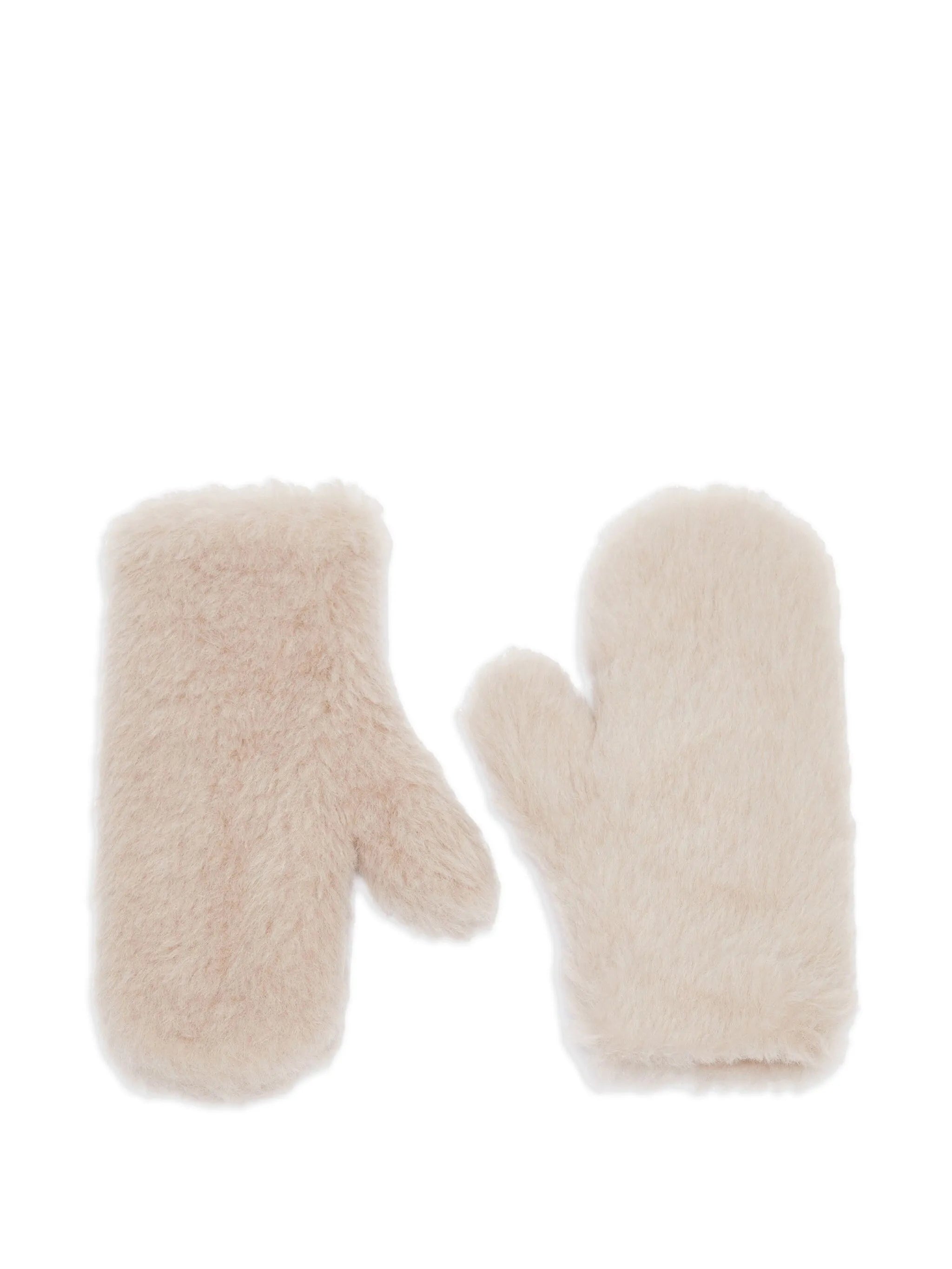 faux-fur mittens