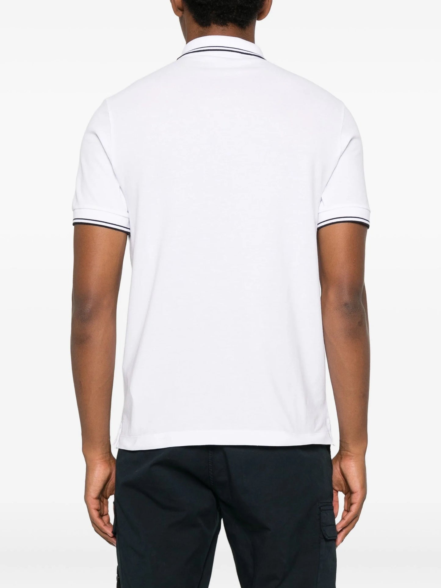 tipped-collar polo shirt