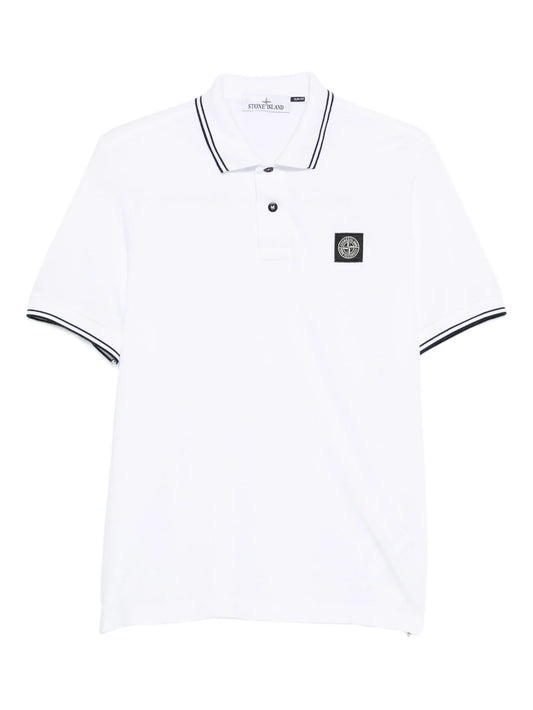 tipped-collar polo shirt