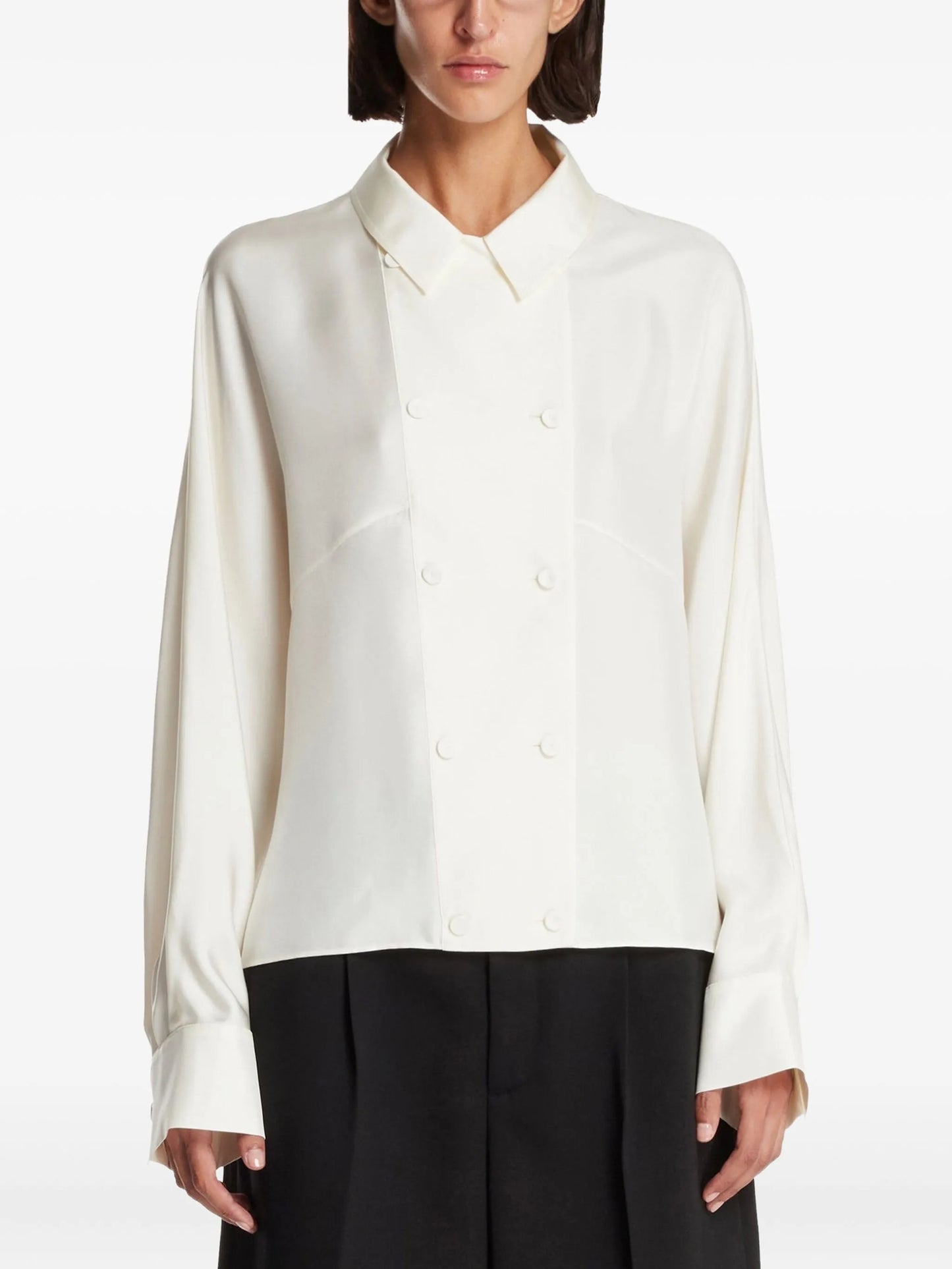 double-breasted blouse