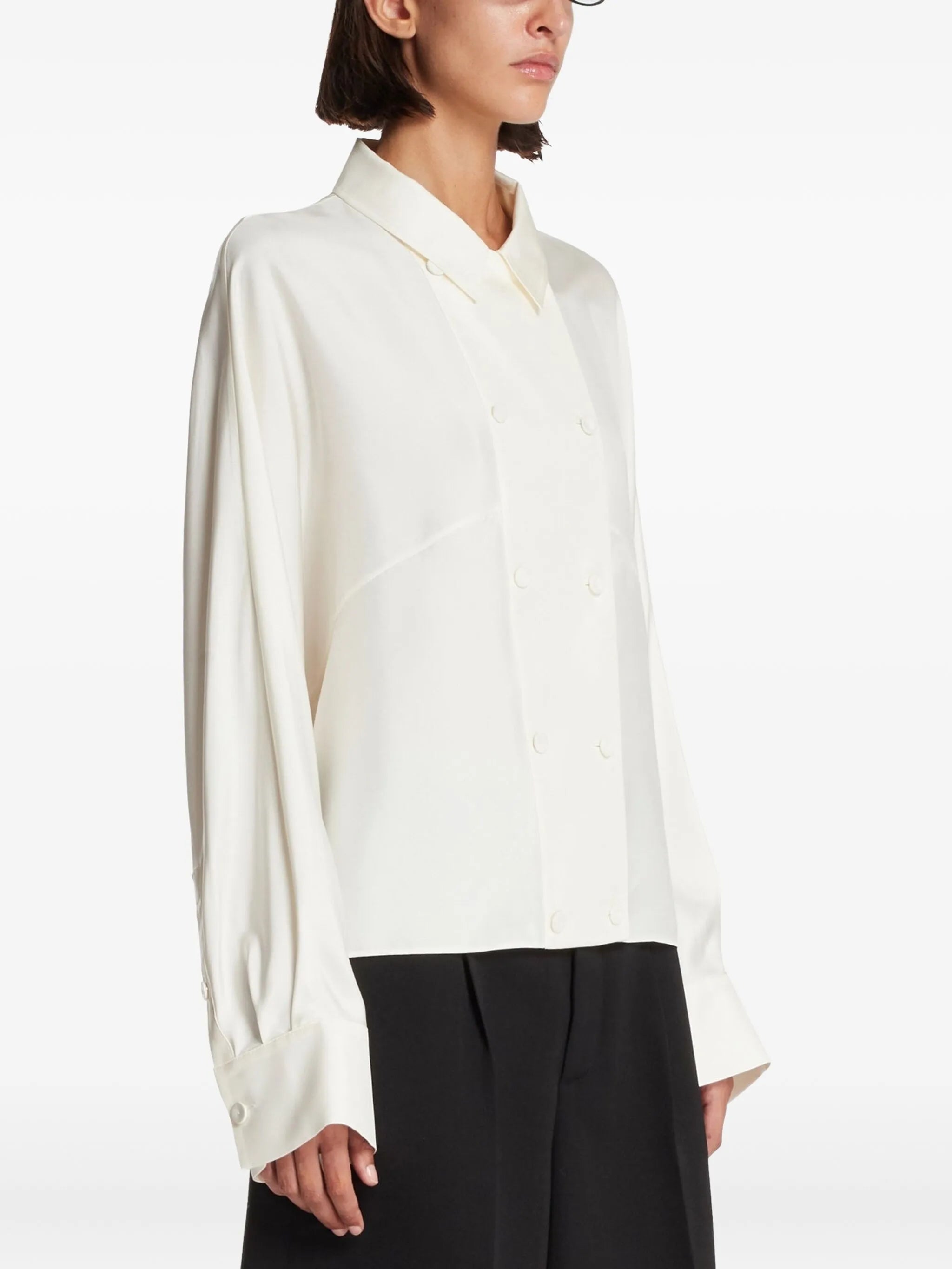double-breasted blouse