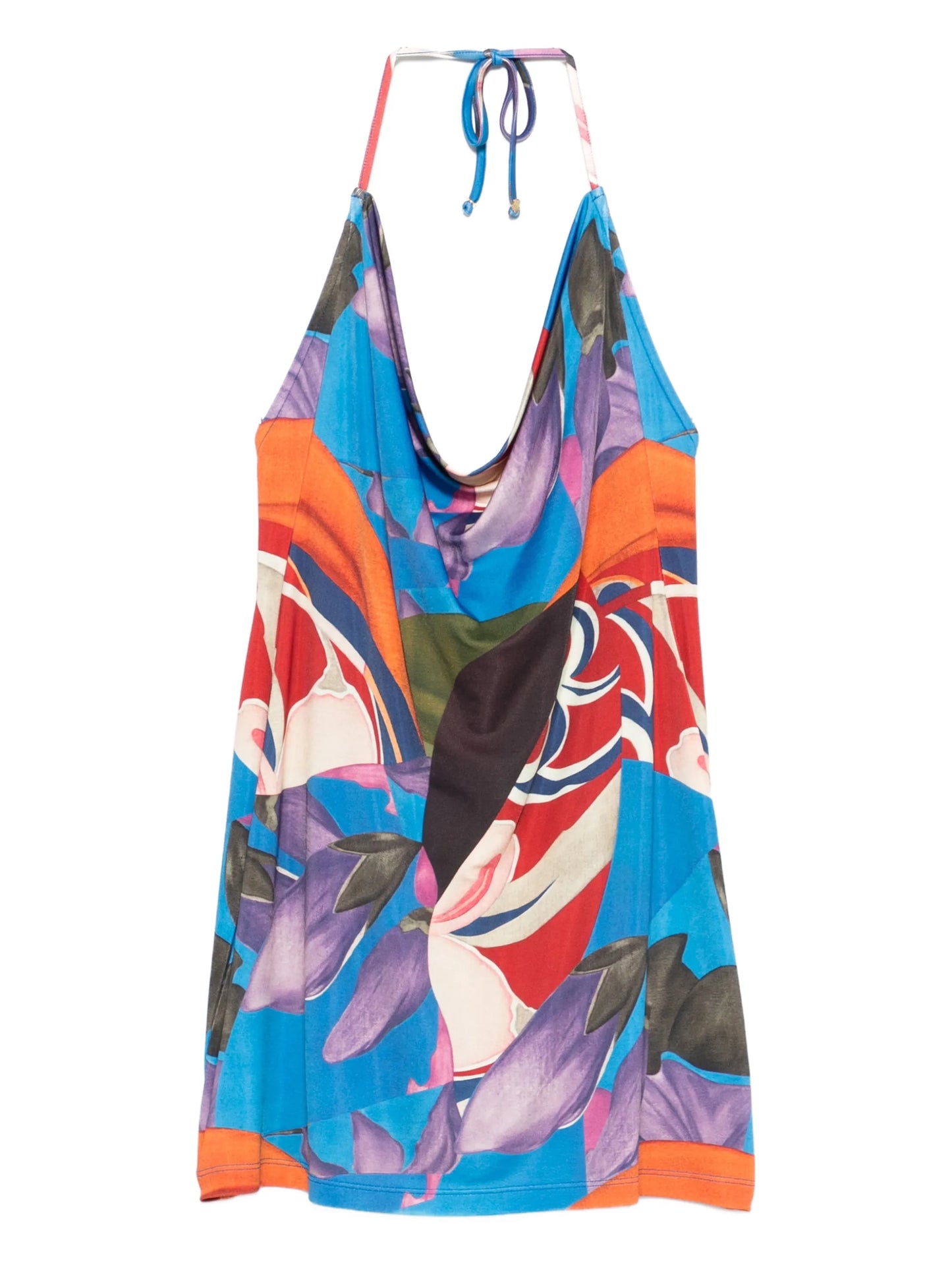 floral-print mini dress