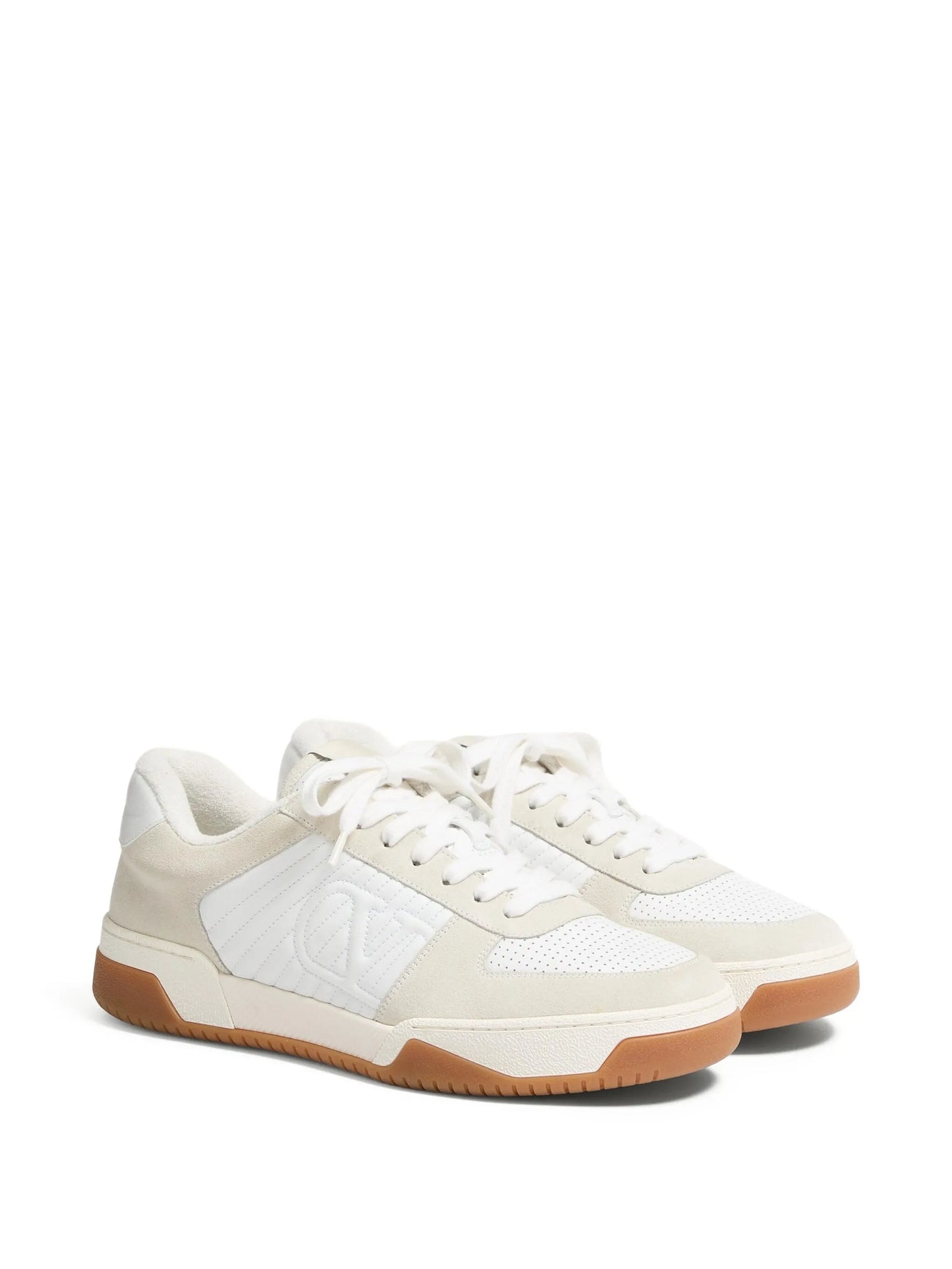 logo-detail perforated sneakers
