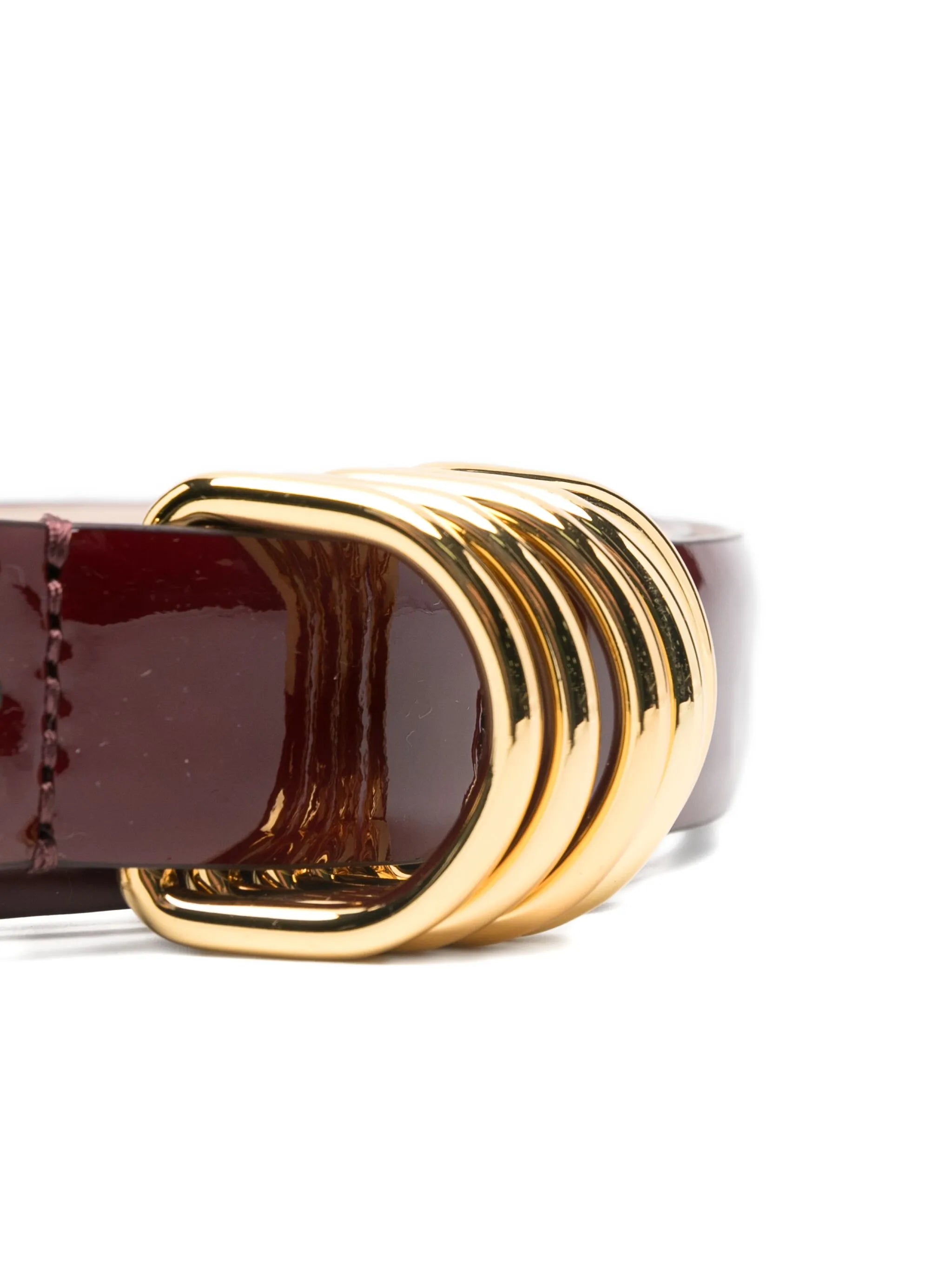 Hollyhock gold-plated leather belt