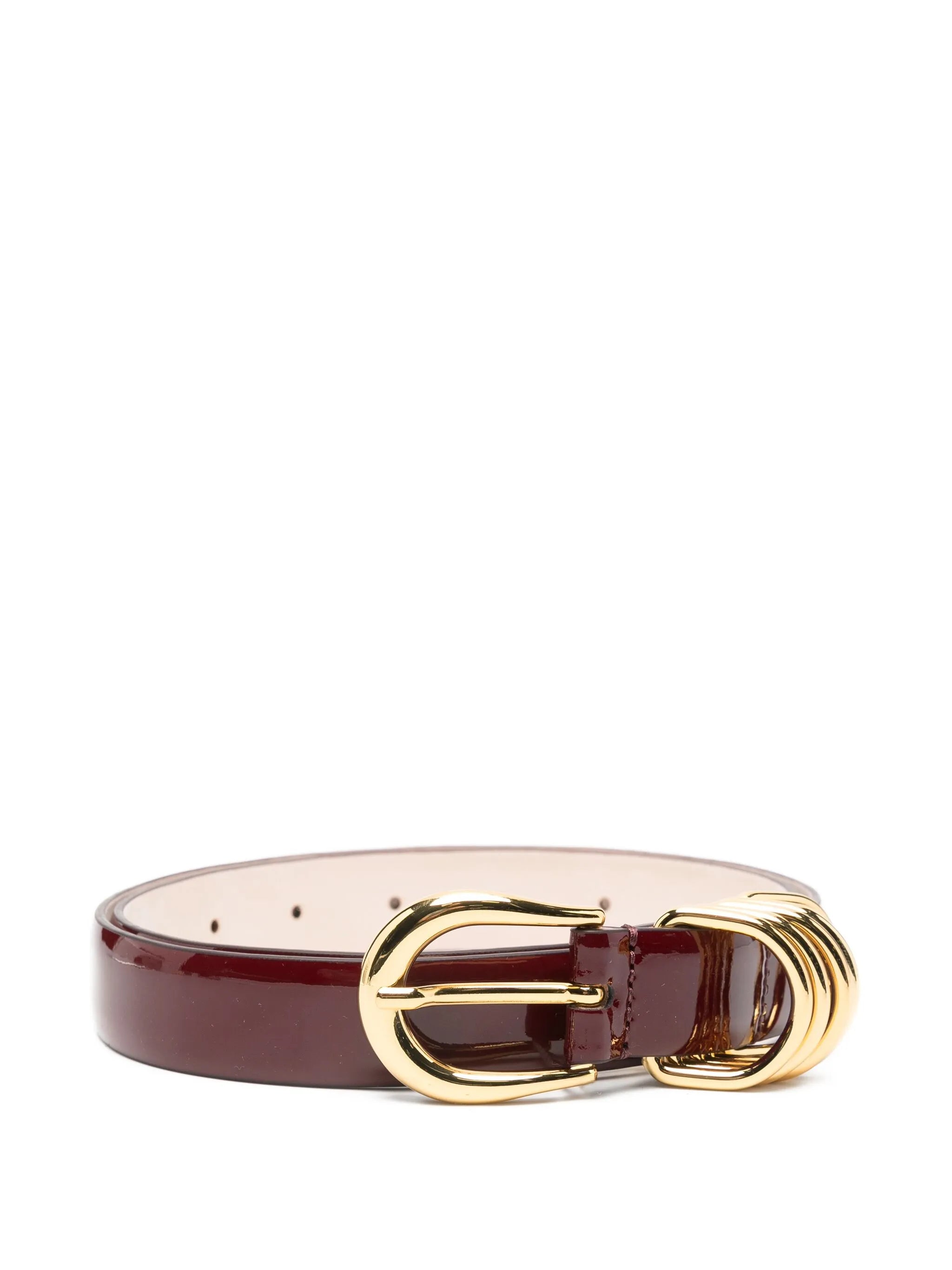 Hollyhock gold-plated leather belt