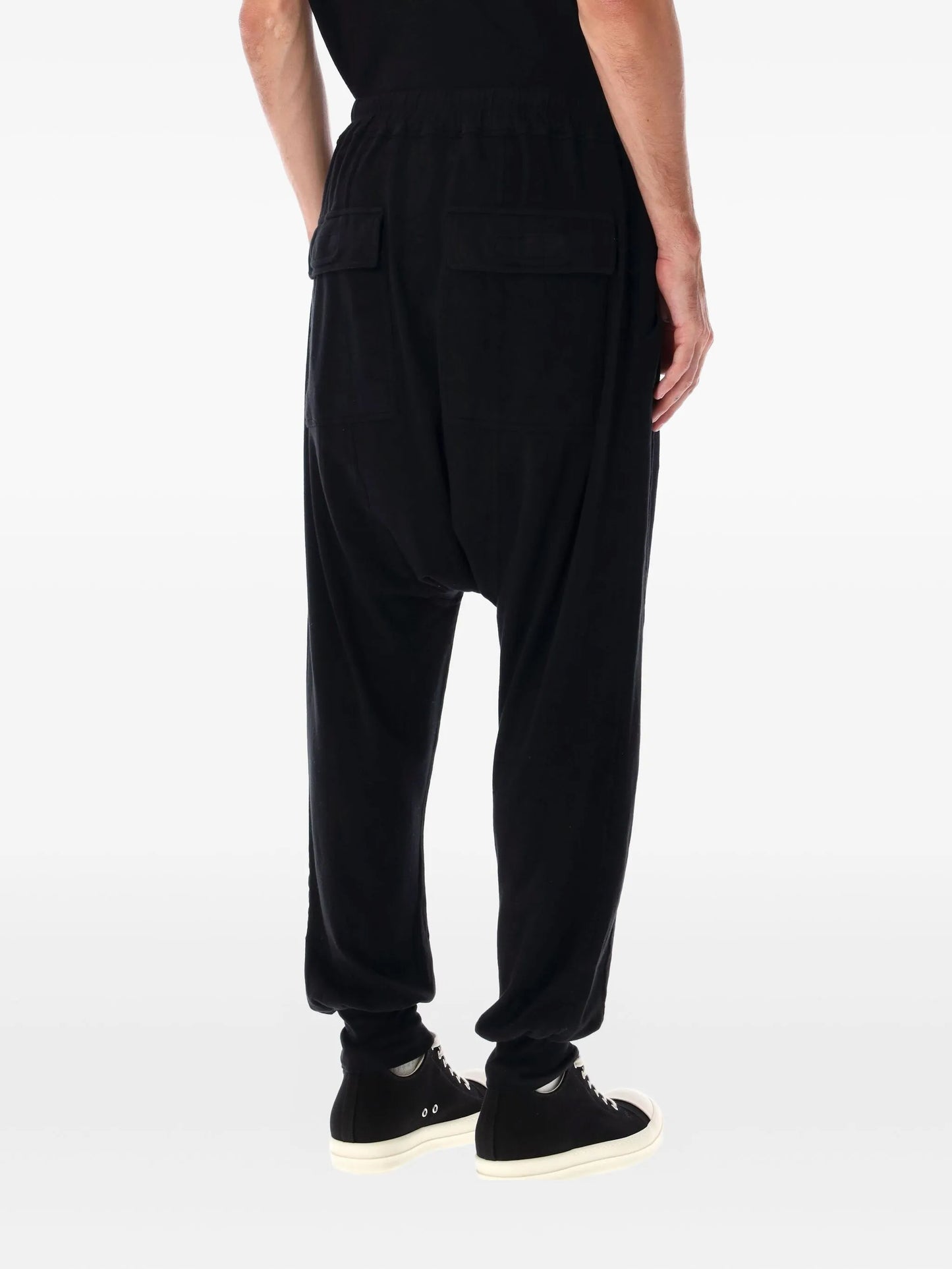 drawstring drop-crotch trousers