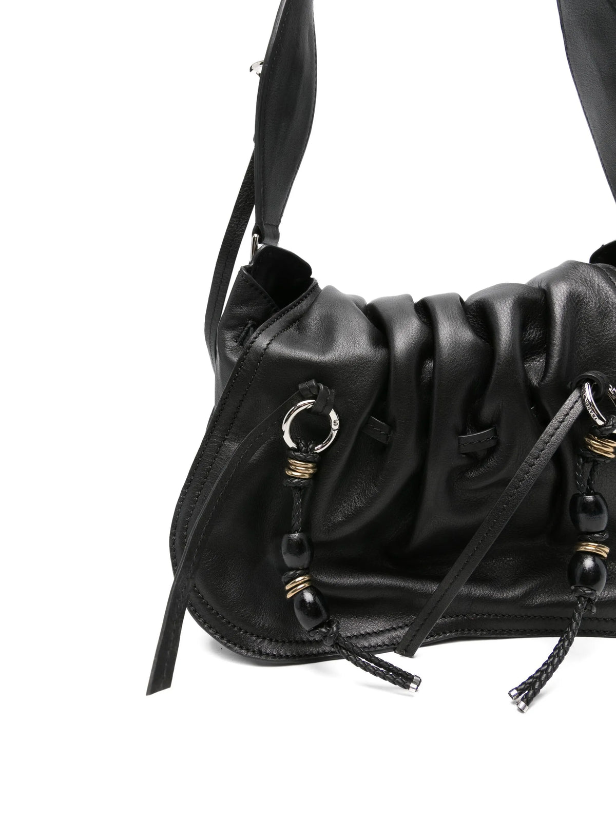 Bolton pleated-detail drawstring shoulder bag