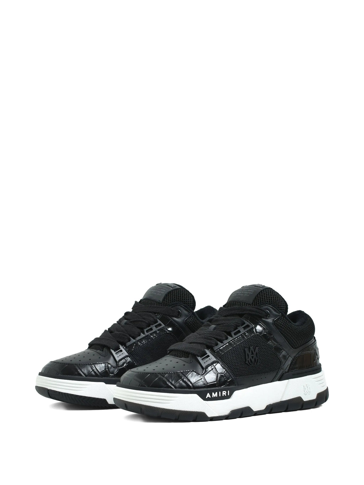 MA-1 crocodile-effect lace-up sneakers