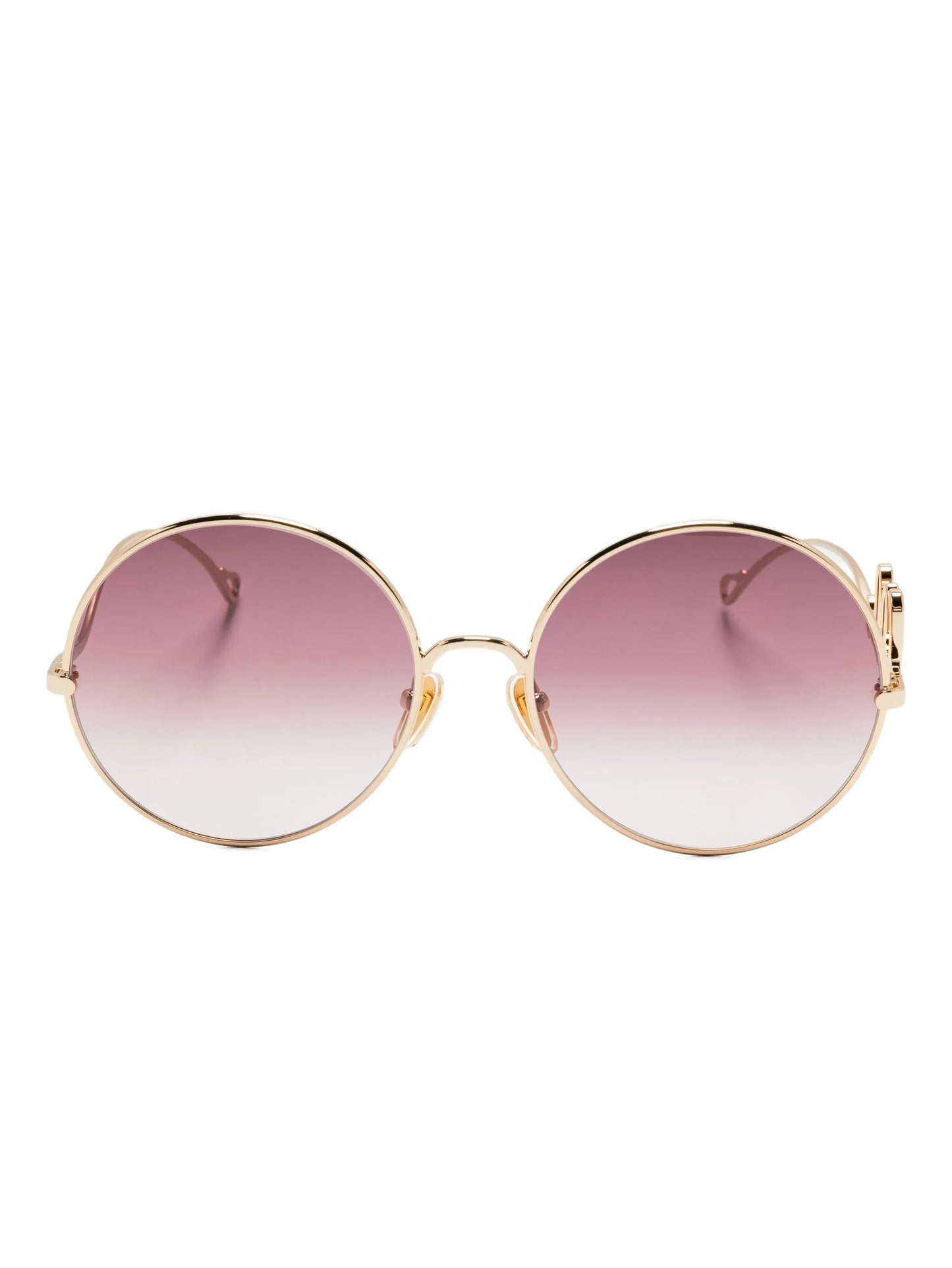 metal round-frame sunglasses