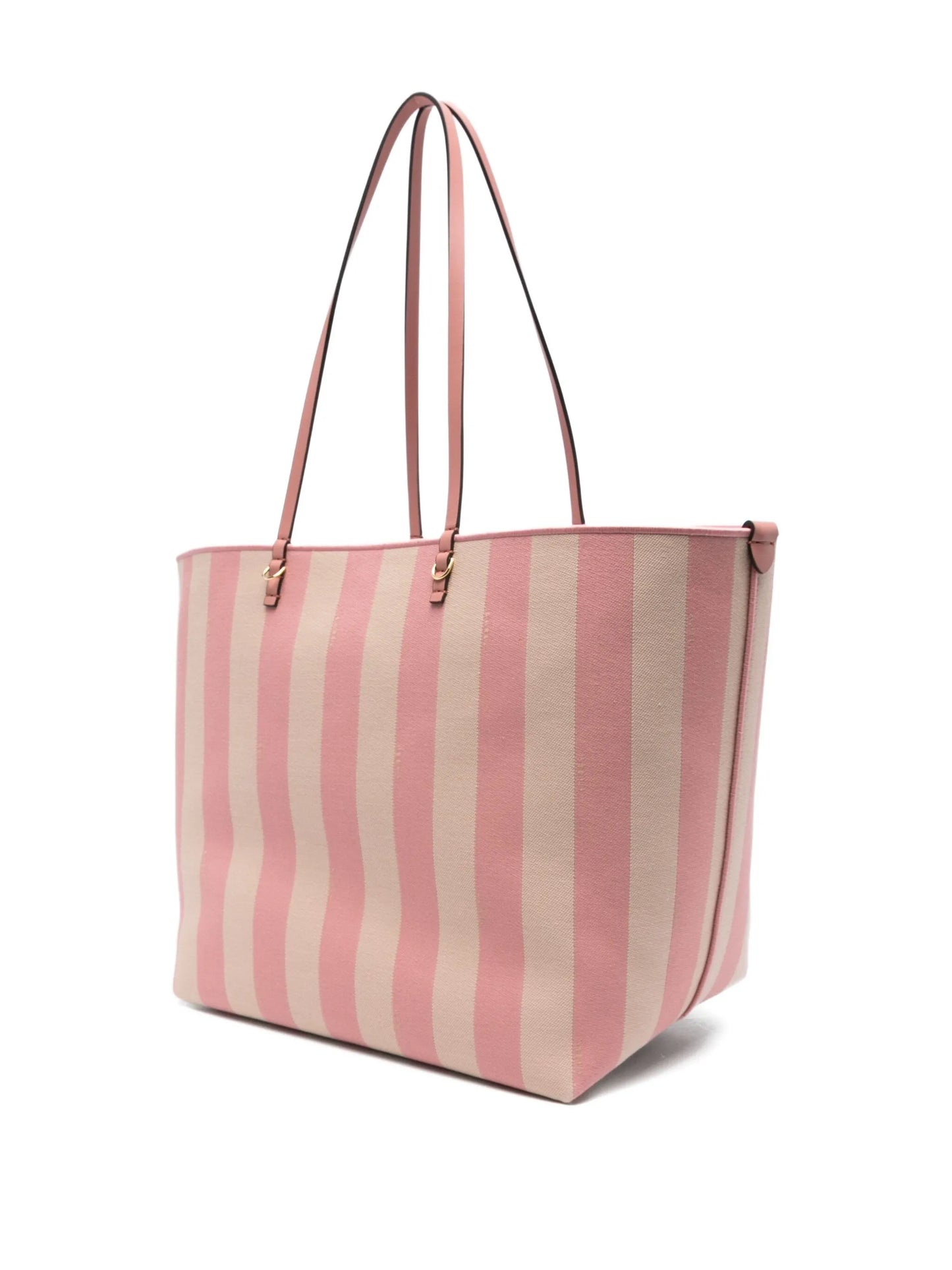 large striped tote bag