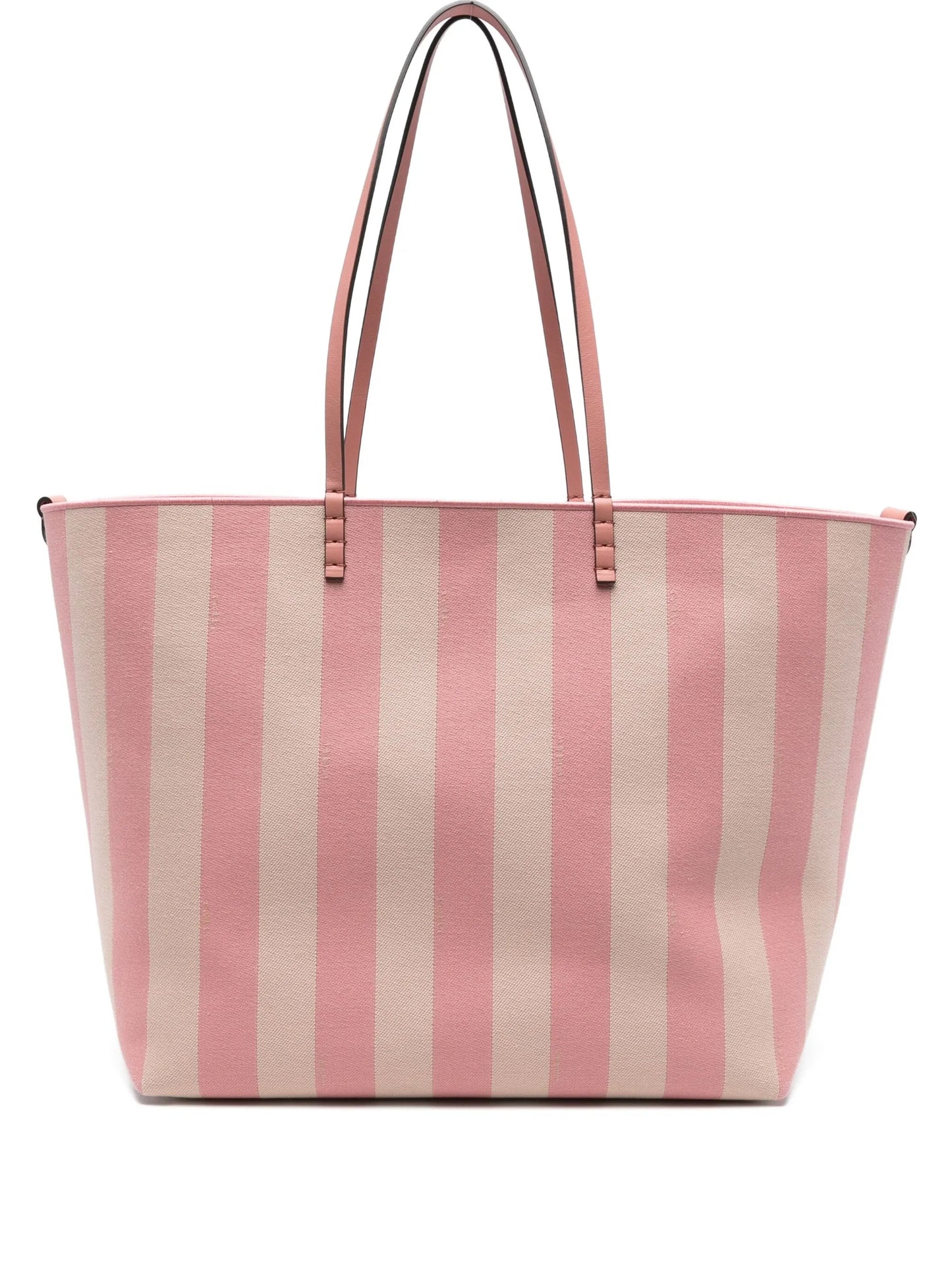 large striped tote bag
