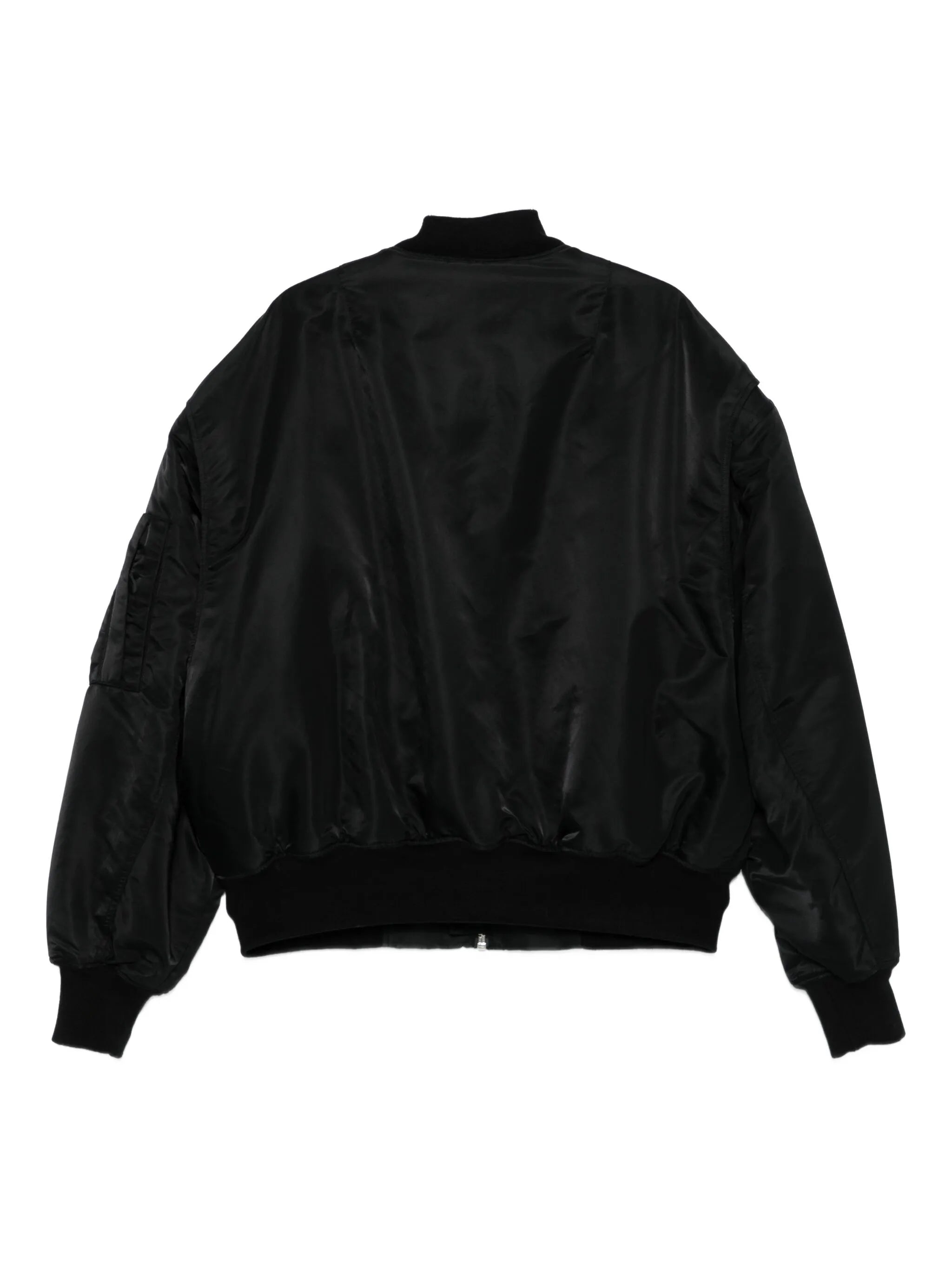 zip-fastening bomber jacket