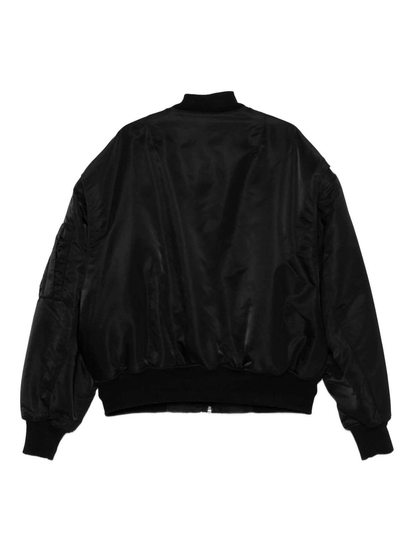 zip-fastening bomber jacket