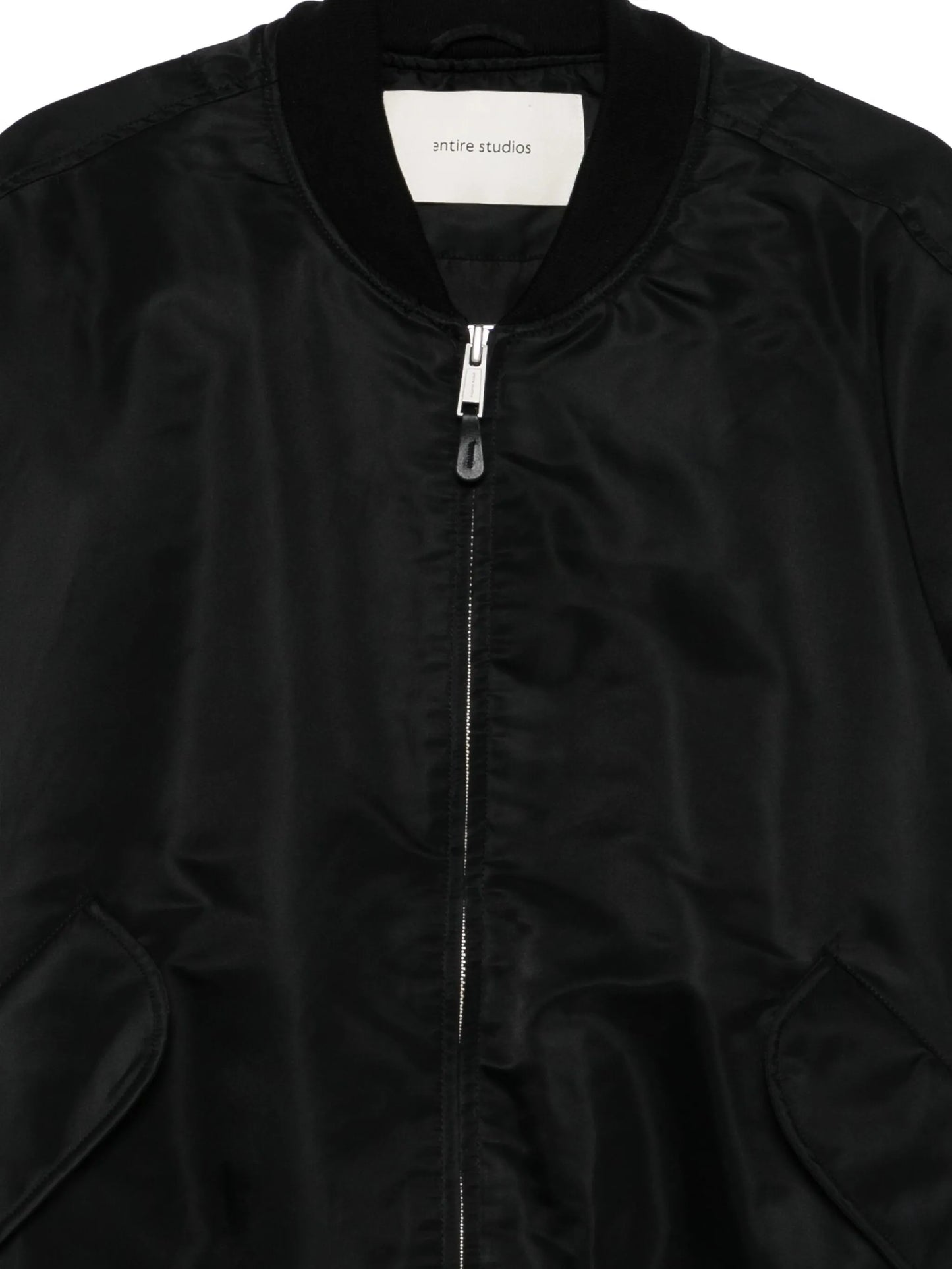 zip-fastening bomber jacket
