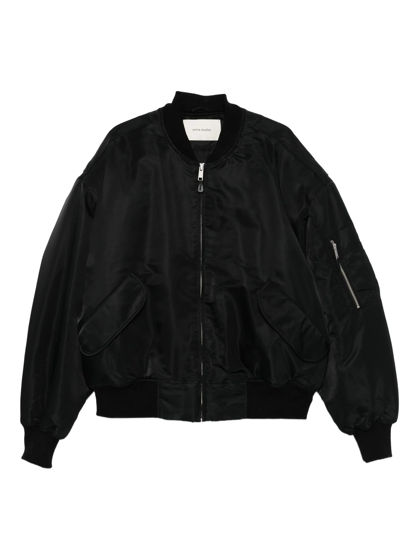 zip-fastening bomber jacket