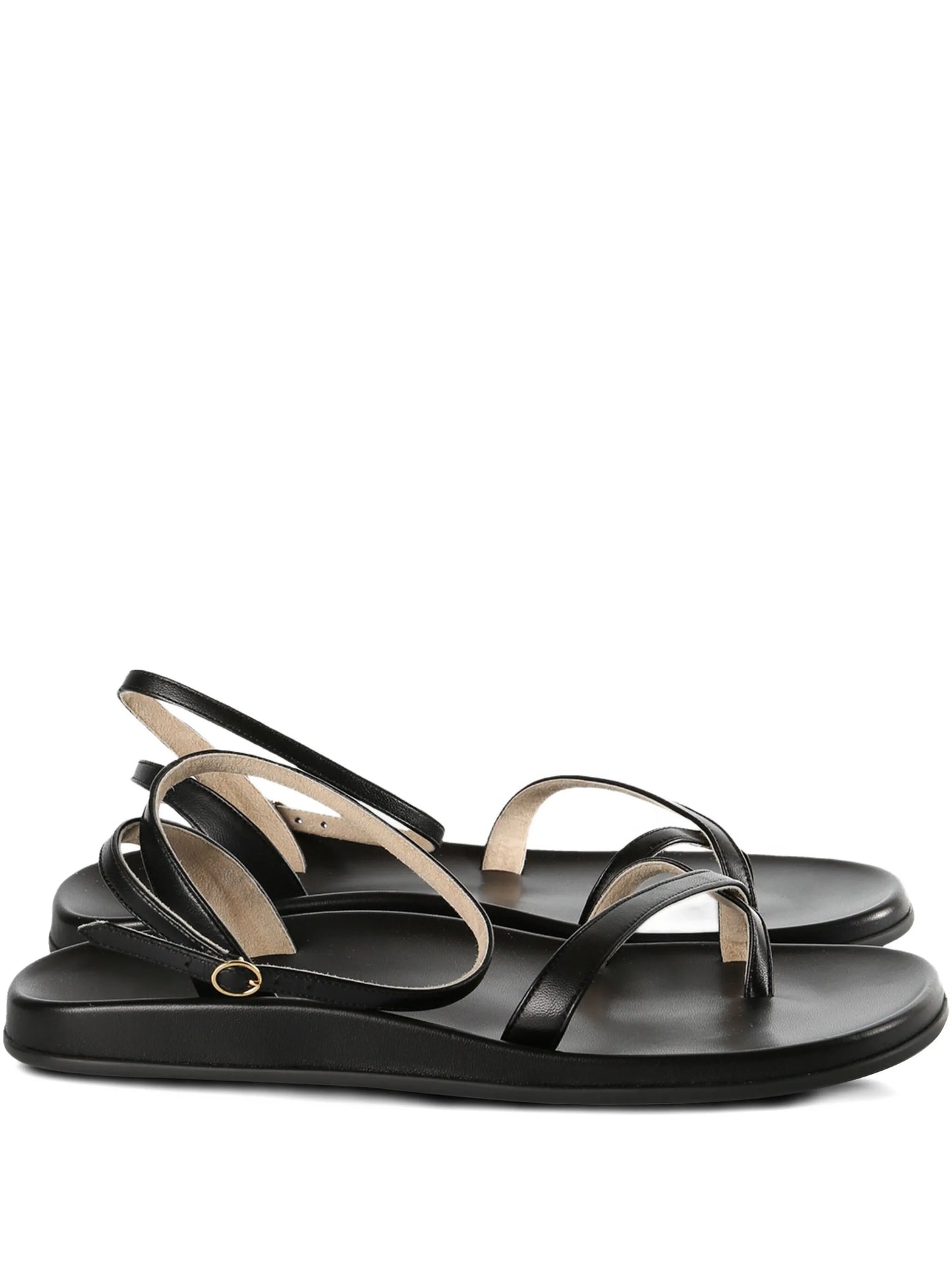 leather cross-strap sandals