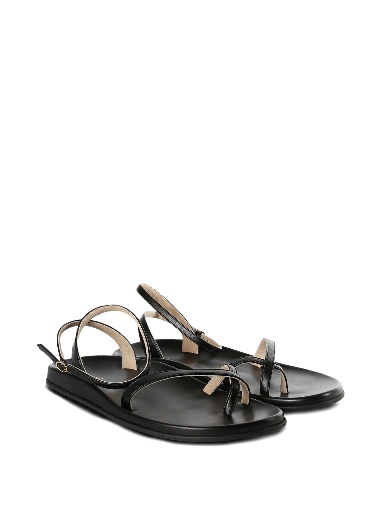 leather cross-strap sandals