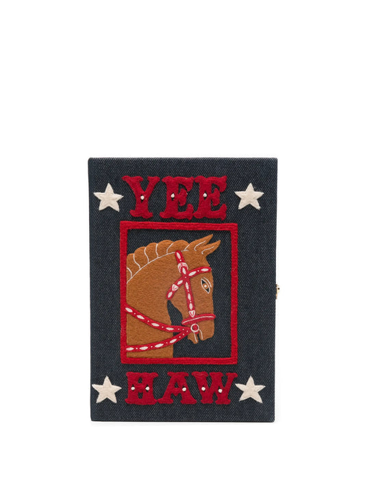 horse-appliqué mini bag