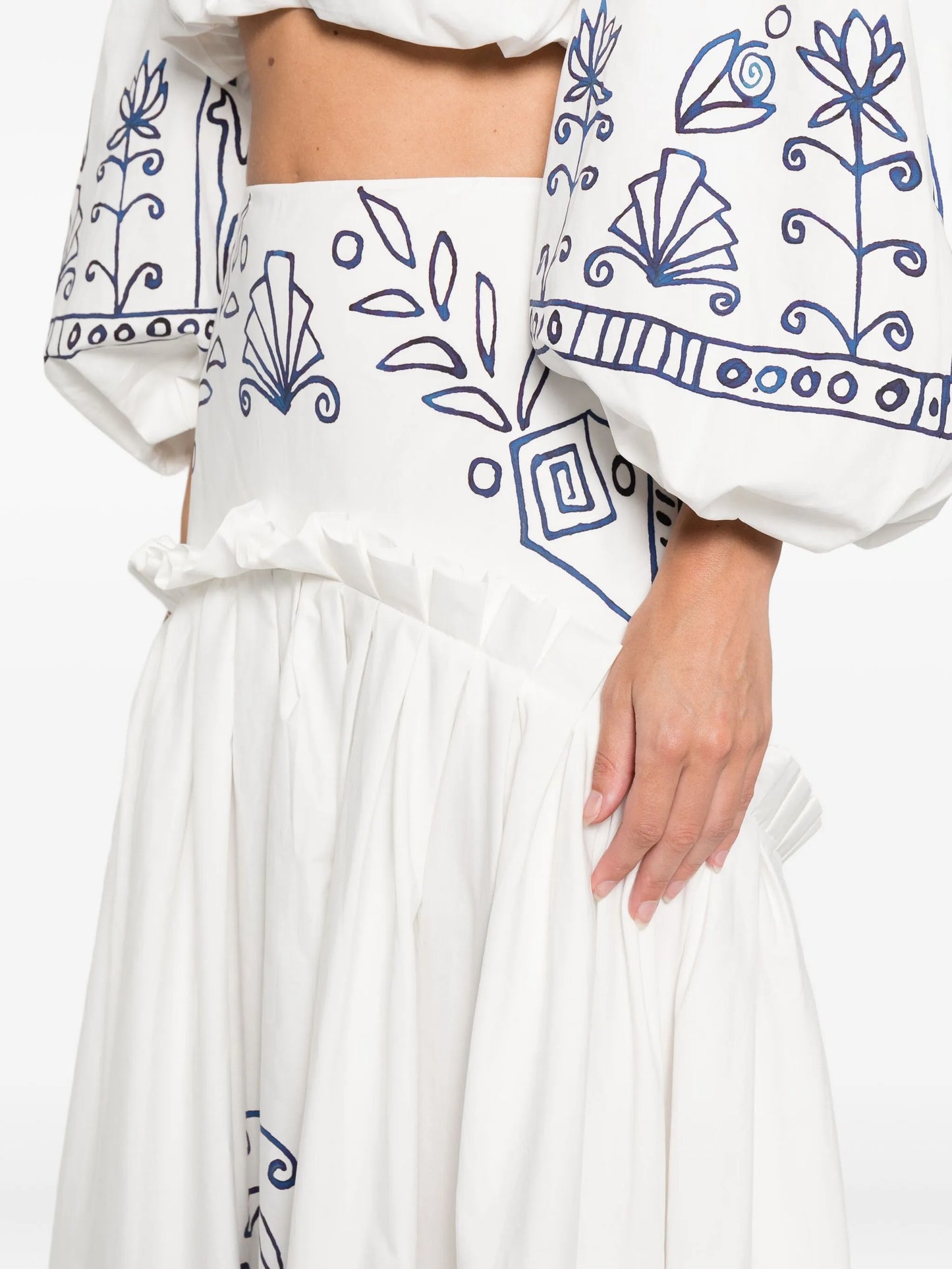x Lrnce Leela printed maxi skirt