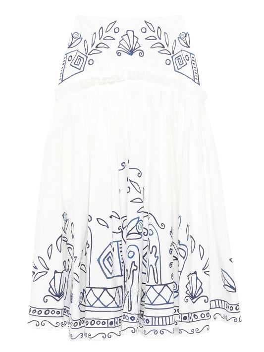 x Lrnce Leela printed maxi skirt