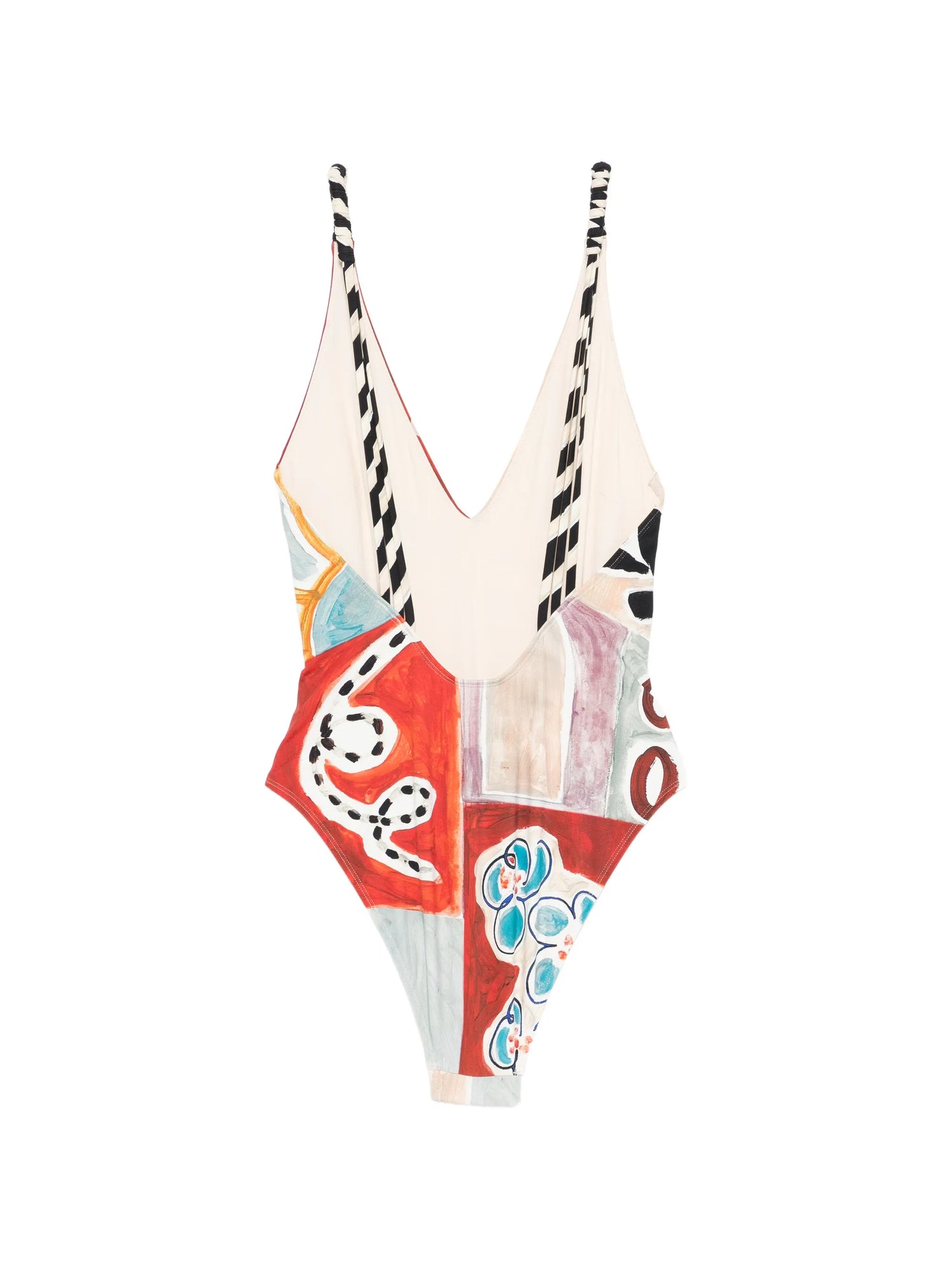 Michelle V-neck printed swimsuit