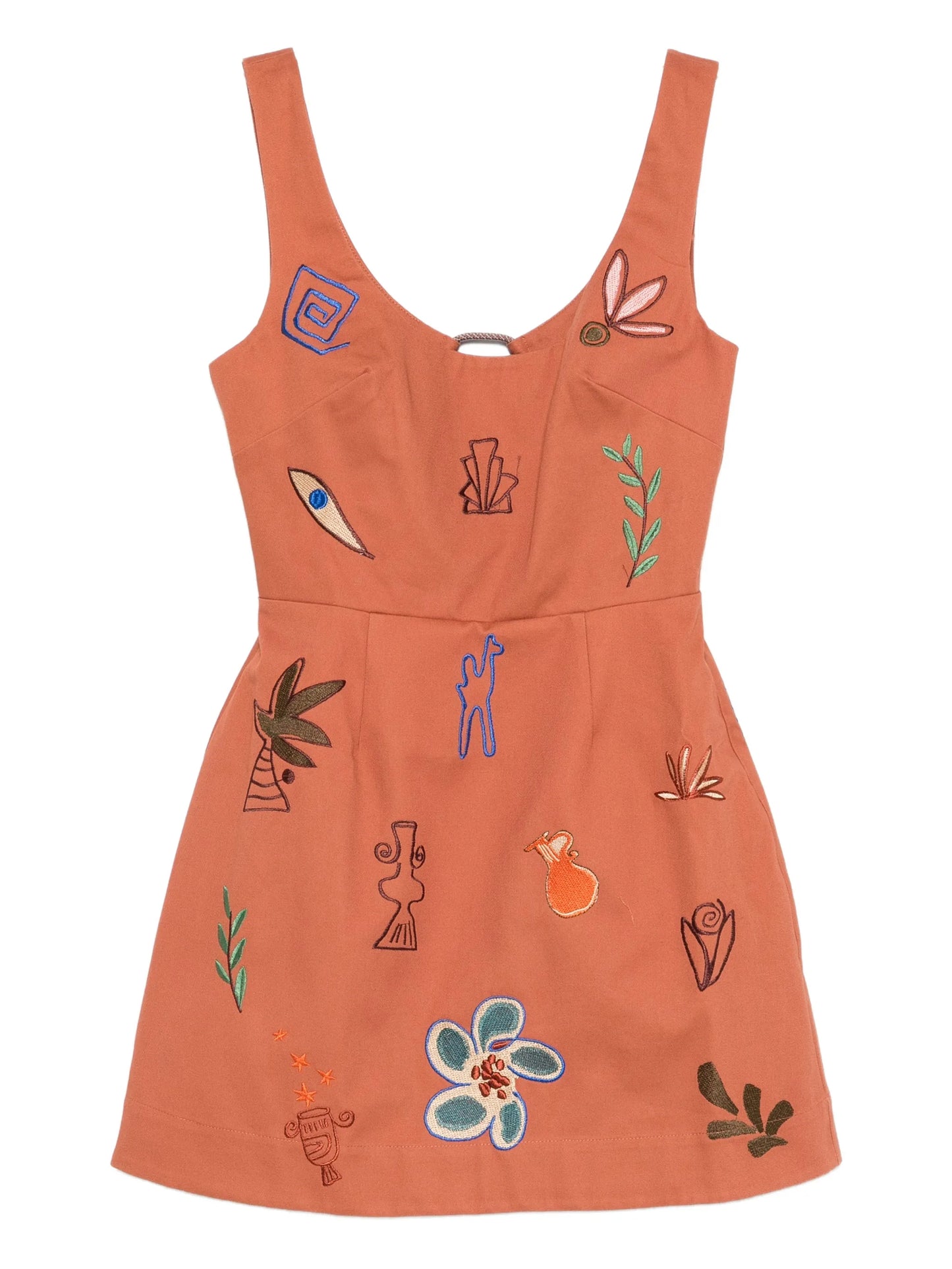 x LRNLE Dusty embroidered mini dress