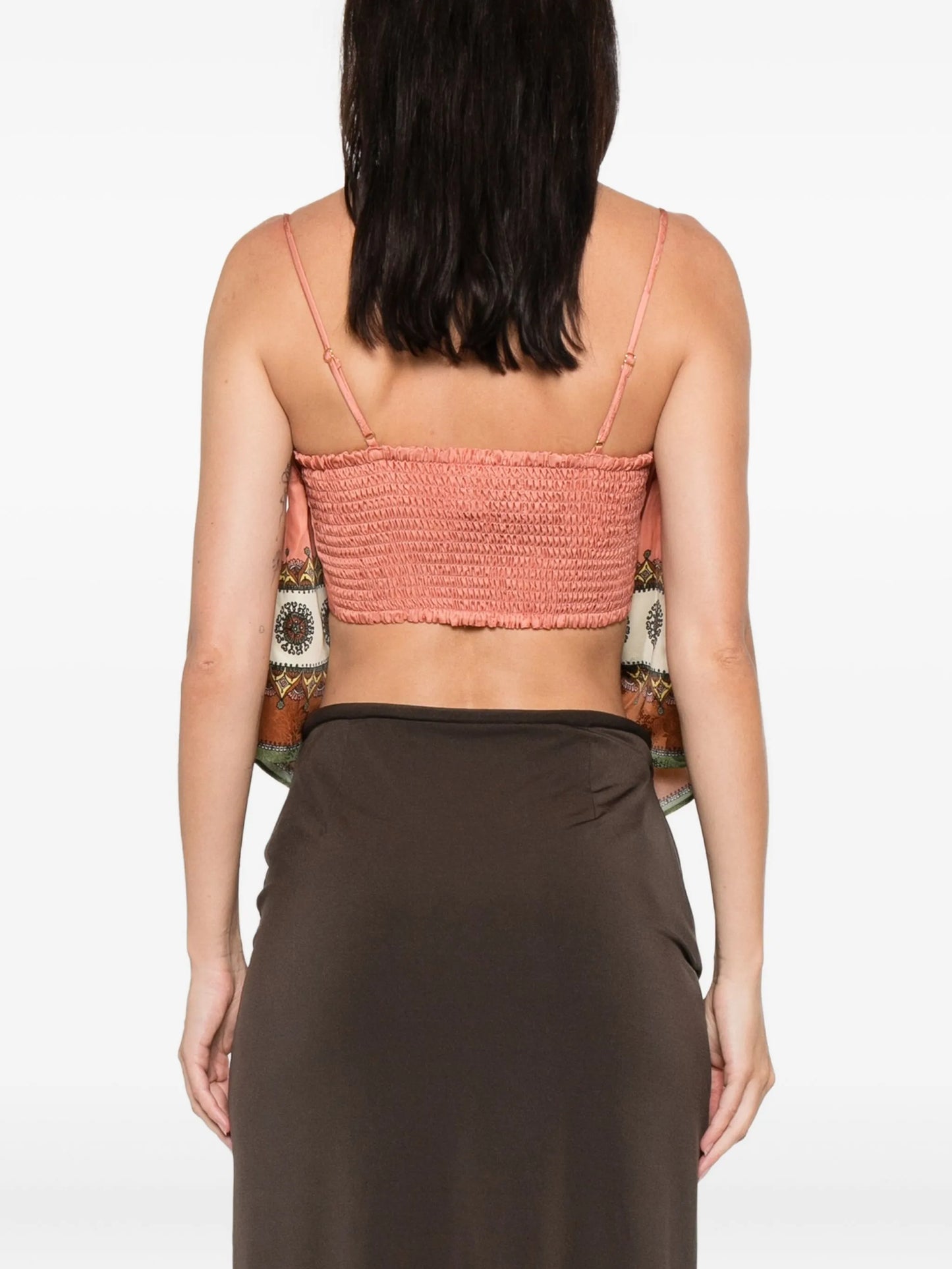 Contina scarf print top