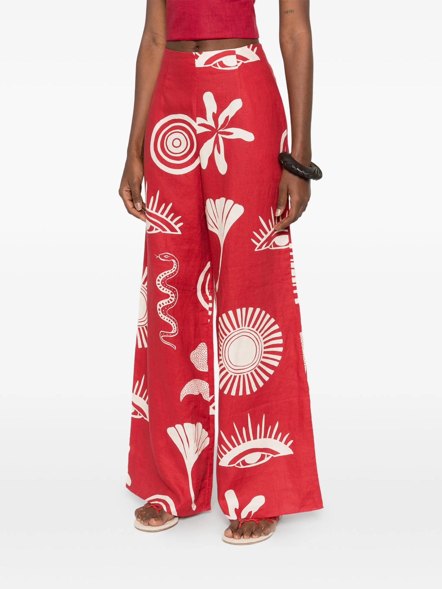 Toya high-waist graphic trousers