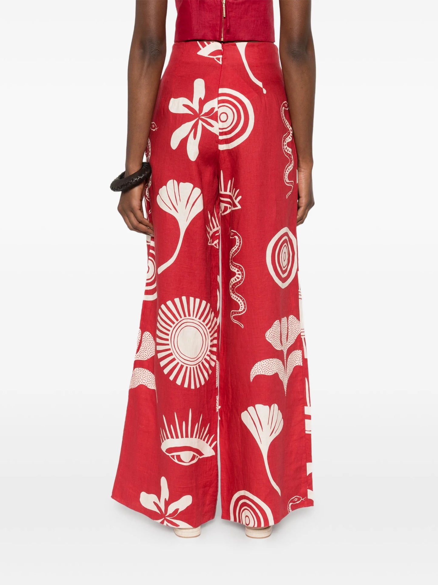 Toya high-waist graphic trousers