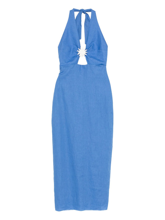 Orly halterneck cut-out midi dress