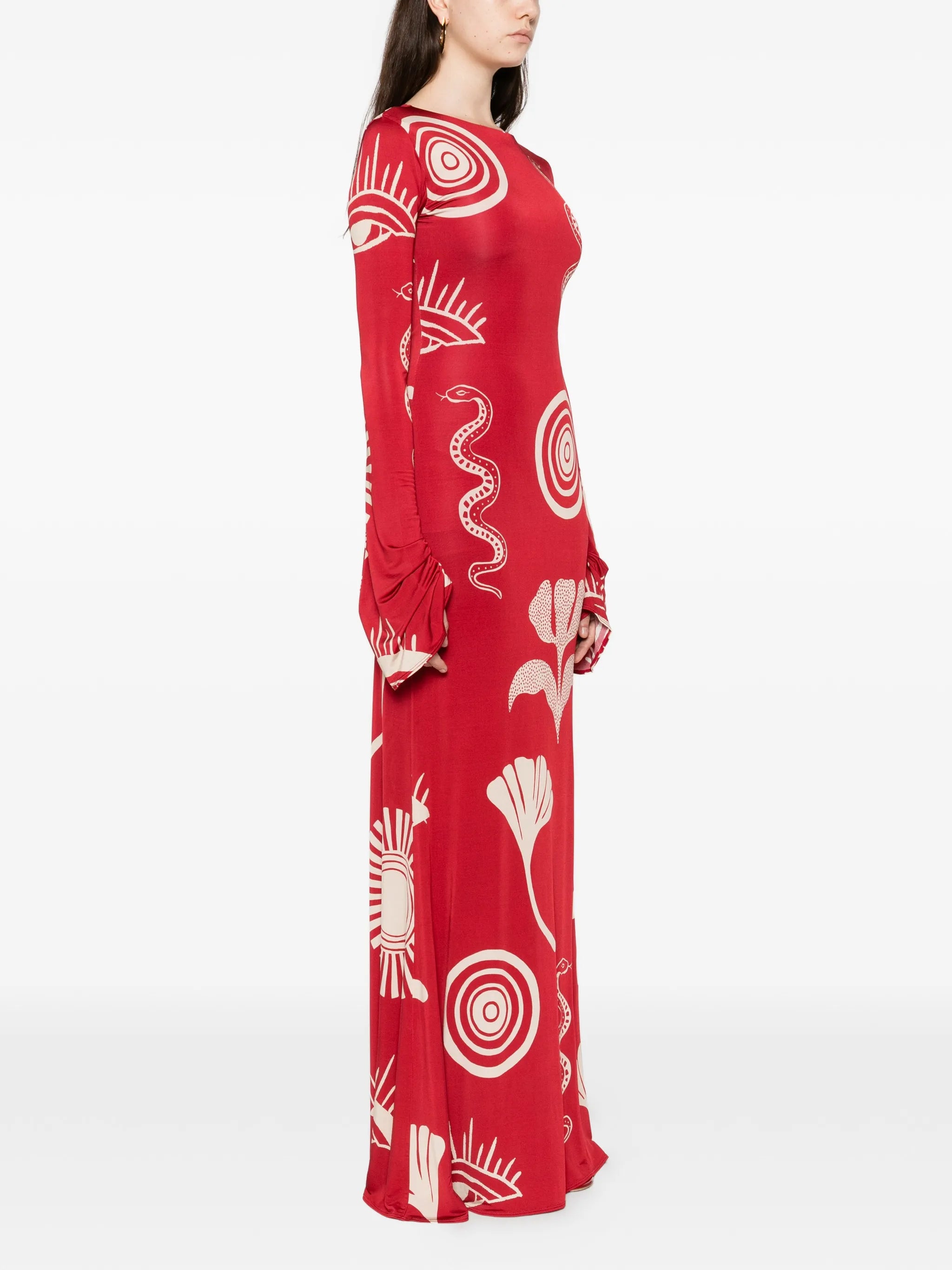 Amay snake graphic-print maxi dress