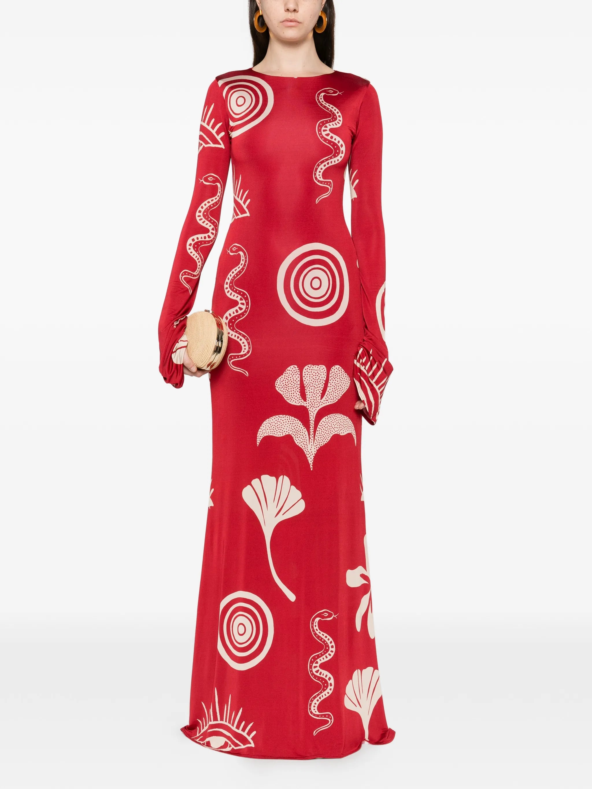 Amay snake graphic-print maxi dress