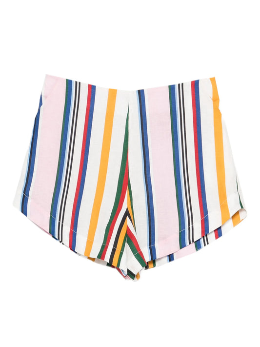 Bahamas striped high-waist shorts