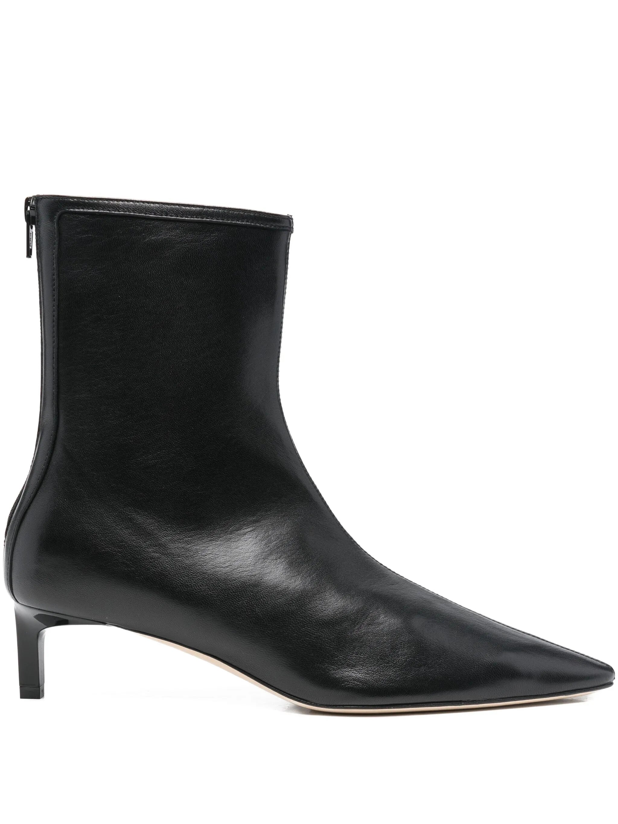Topo pointed leather bootie