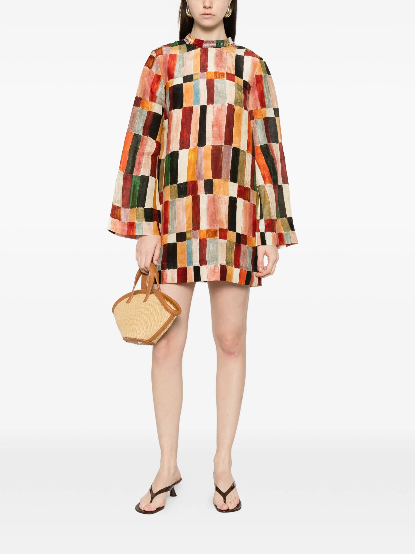 x LRNCE Marjorelle multicoloured mini dress