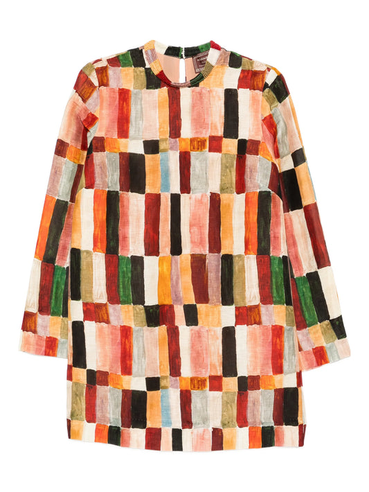 x LRNCE Marjorelle multicoloured mini dress