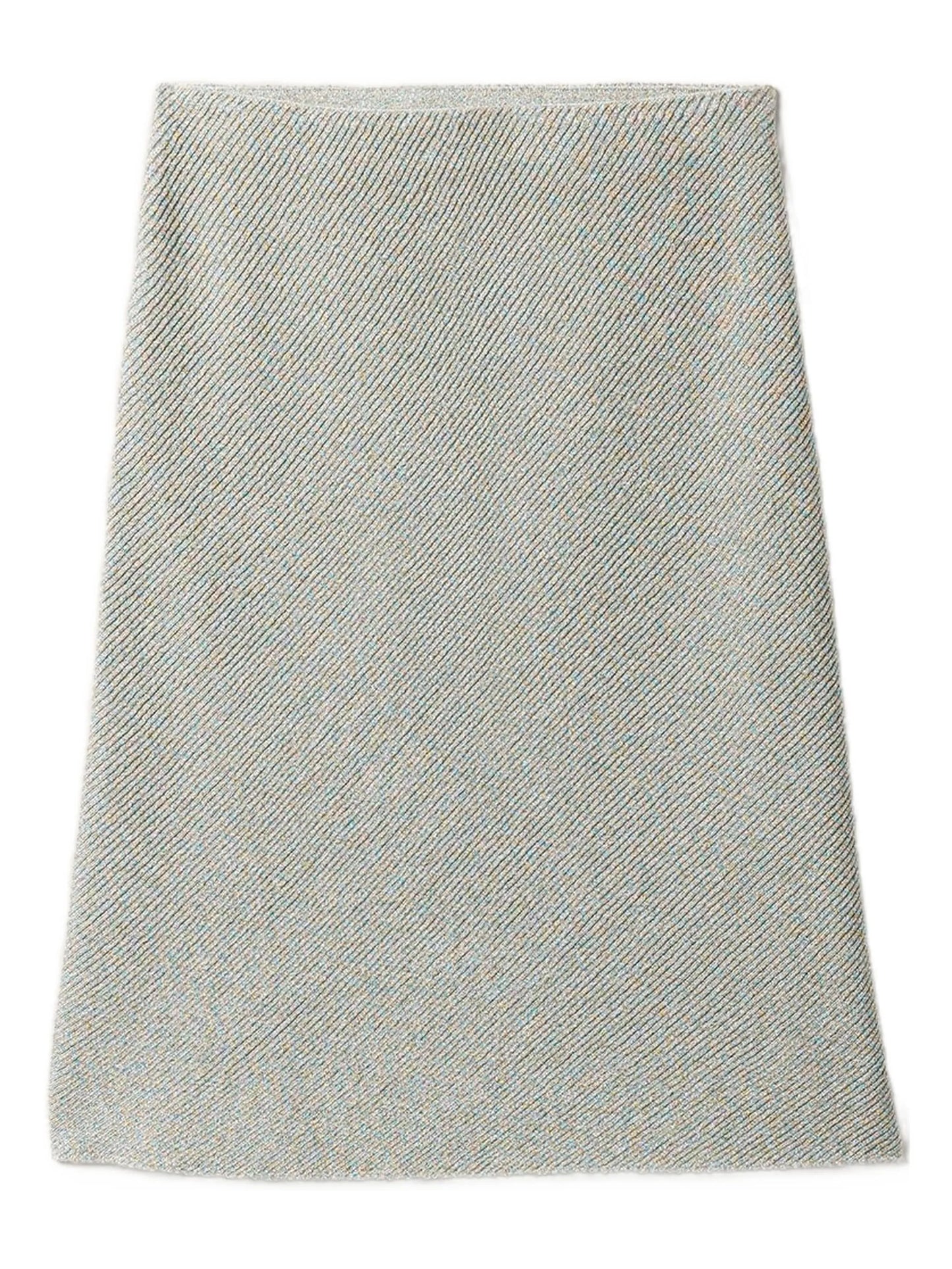 ribbed-knit flared skirt