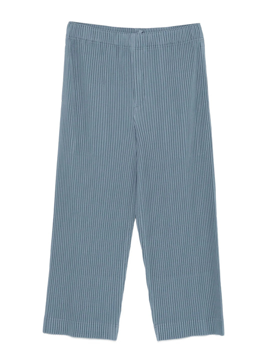 pleated cropped trousers