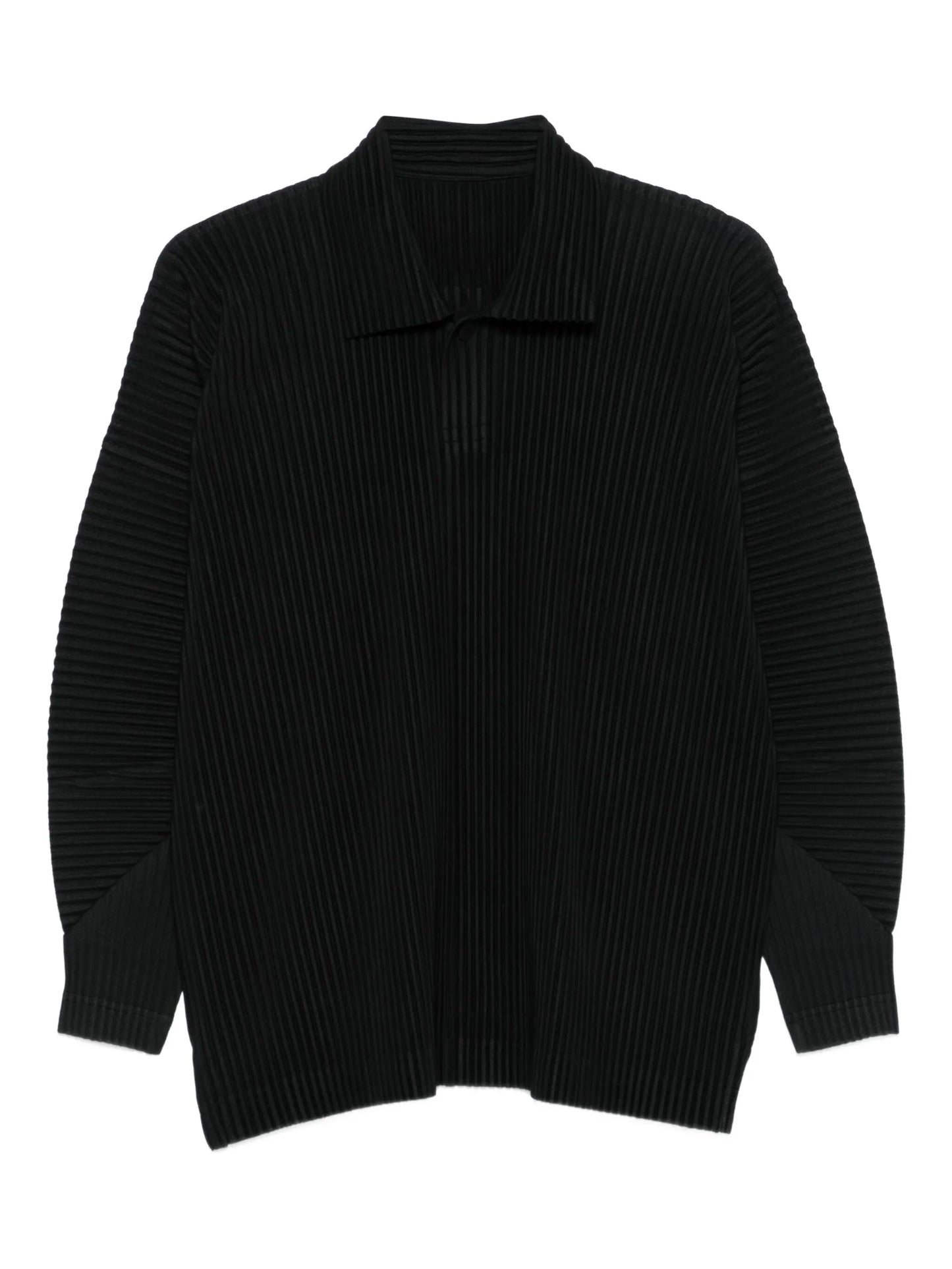 pleated polo shirt