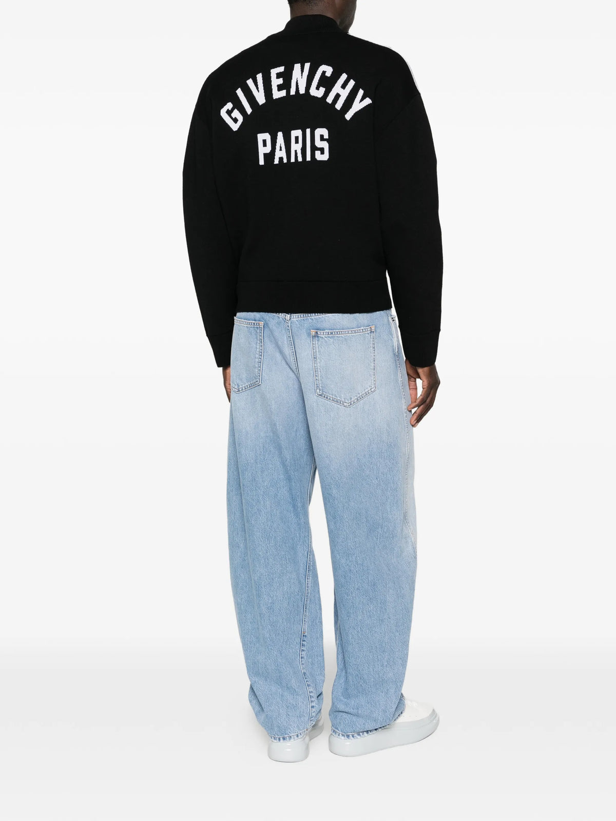 couture seam cardigan in wool Givenchy Paris jacquard