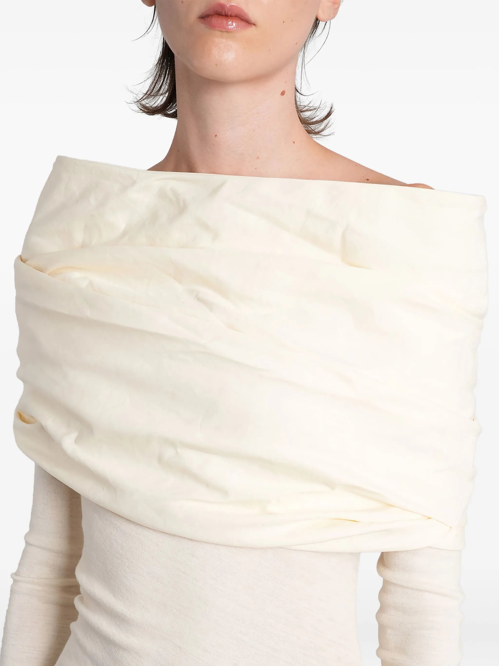 draped cowl-neck maxi dress