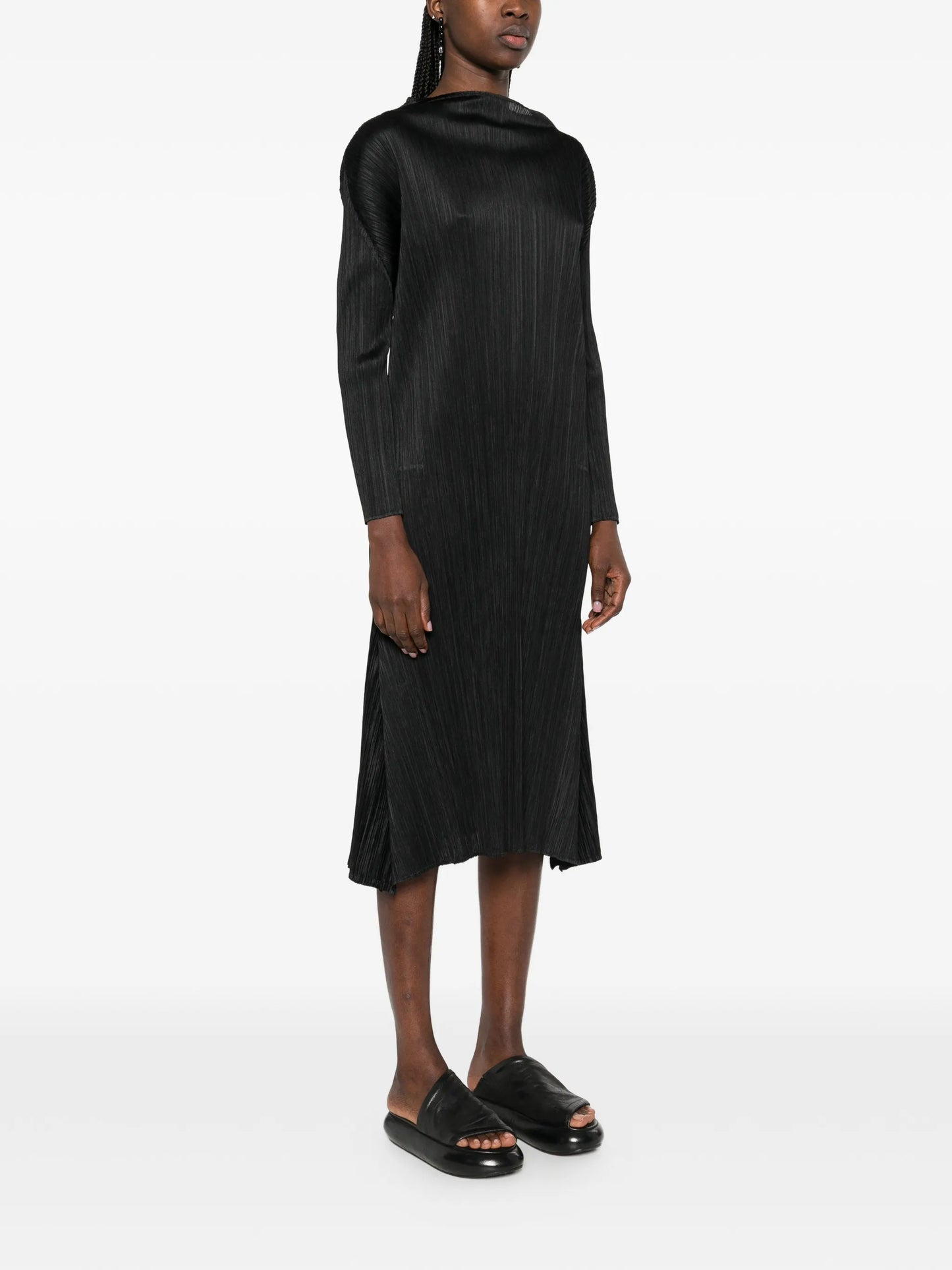 Ole! high-neck A-line midi dress